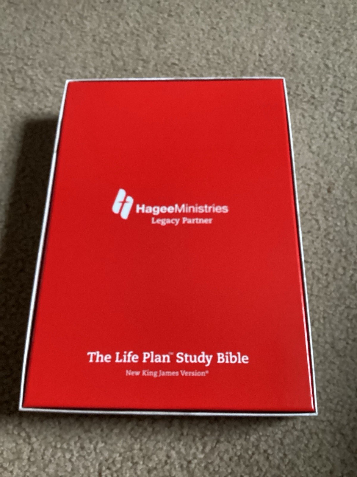 The Life Plan Study Bible NKJV Hagee Ministries Legacy Partner Red Faux Leather