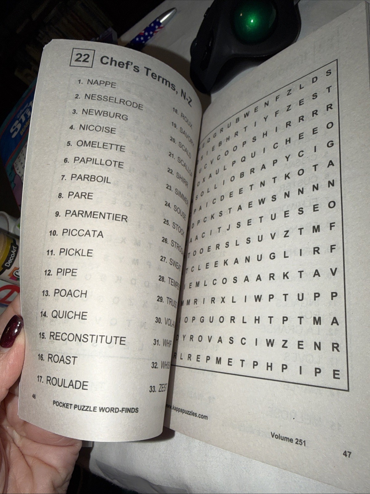 KAPPA Word-Find Pocket Puzzle Volume 251 Pages 129 W/ 58 Puzzles Large Print NEW