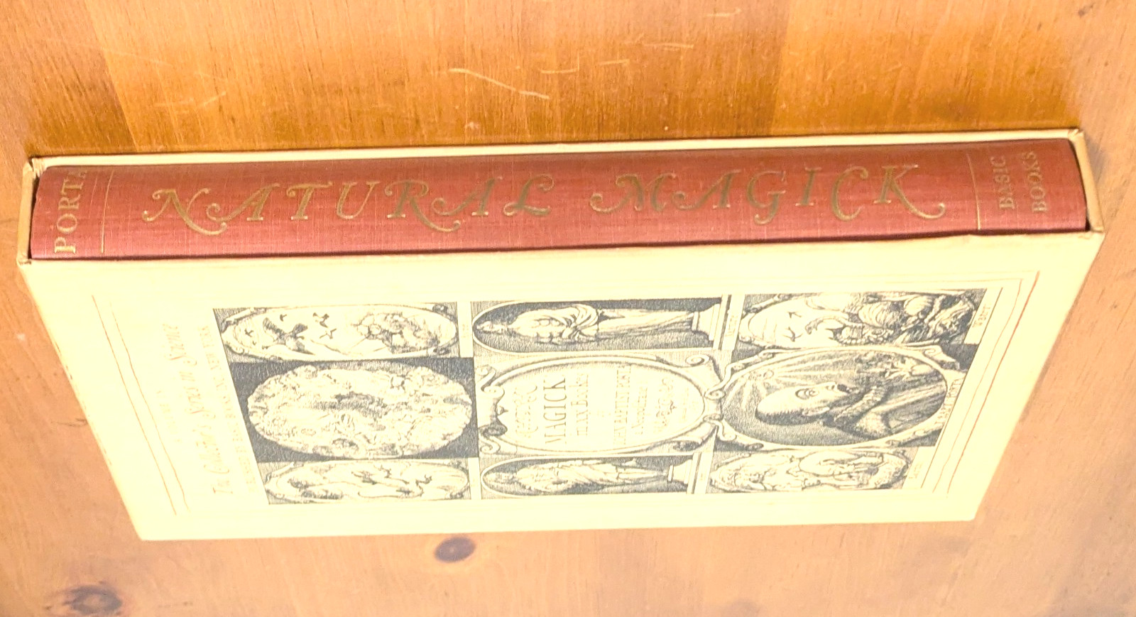Natural Magick Book John Baptista Porta Hardcover Copyright 1958 Slipcase