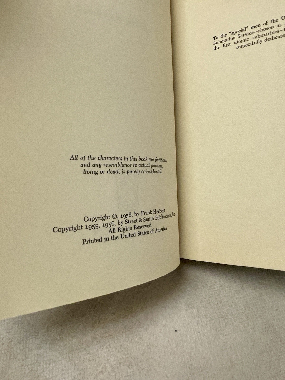 The Dragon In the Sea – bce – Frank Herbert Dune – hardcover (1956)
