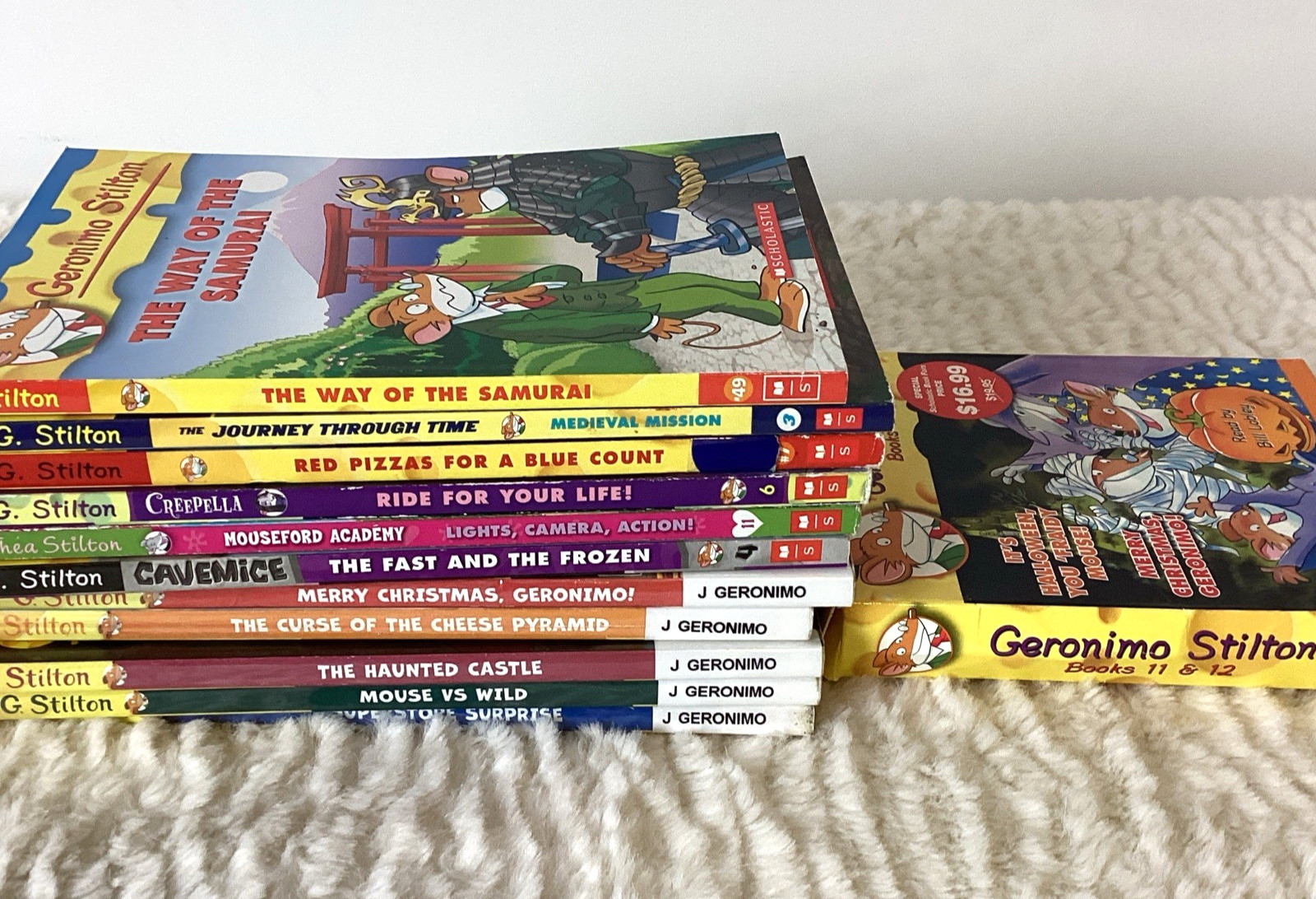 Geronimo Thea Stilton Books Lot of 11 Ages 7-12 Illustrated Adventure + 2 Audio