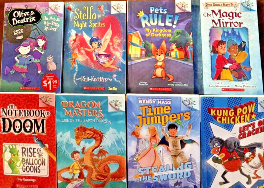 Lot 8 Kids Chapter Books Accelerated Readers AR Grades 2-3 Boys Girls Branches