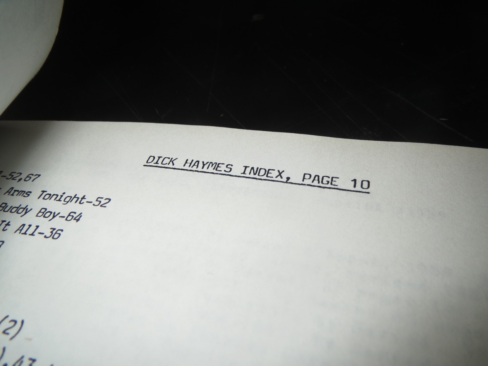 Dick Haymes Discography by Garrod + Brown of Joyce Music, 83 pages, c1990