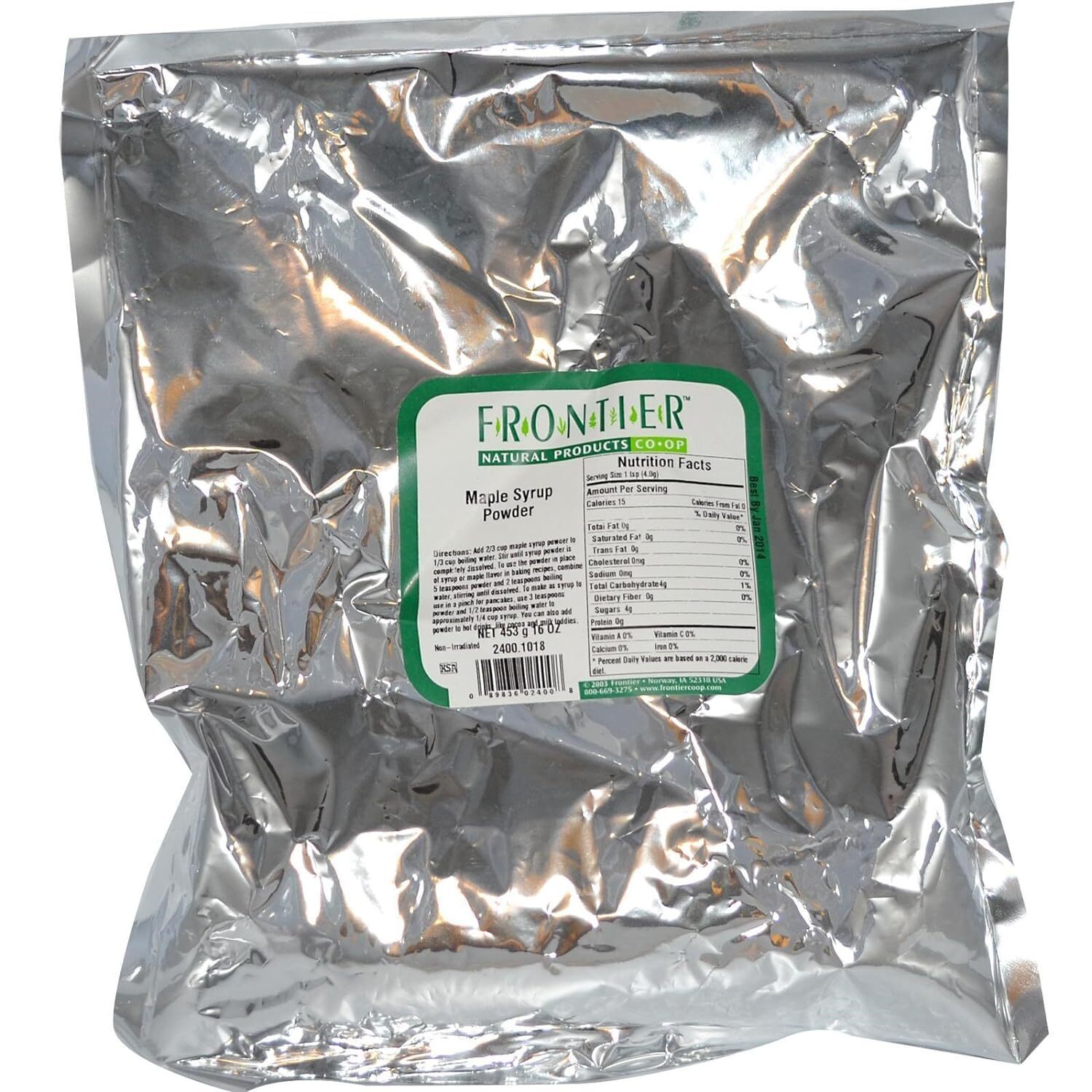 Frontier Co-op Maple Syrup Powder 1lb
