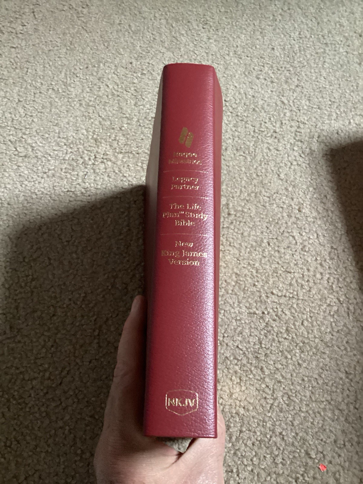 The Life Plan Study Bible NKJV Hagee Ministries Legacy Partner Red Faux Leather