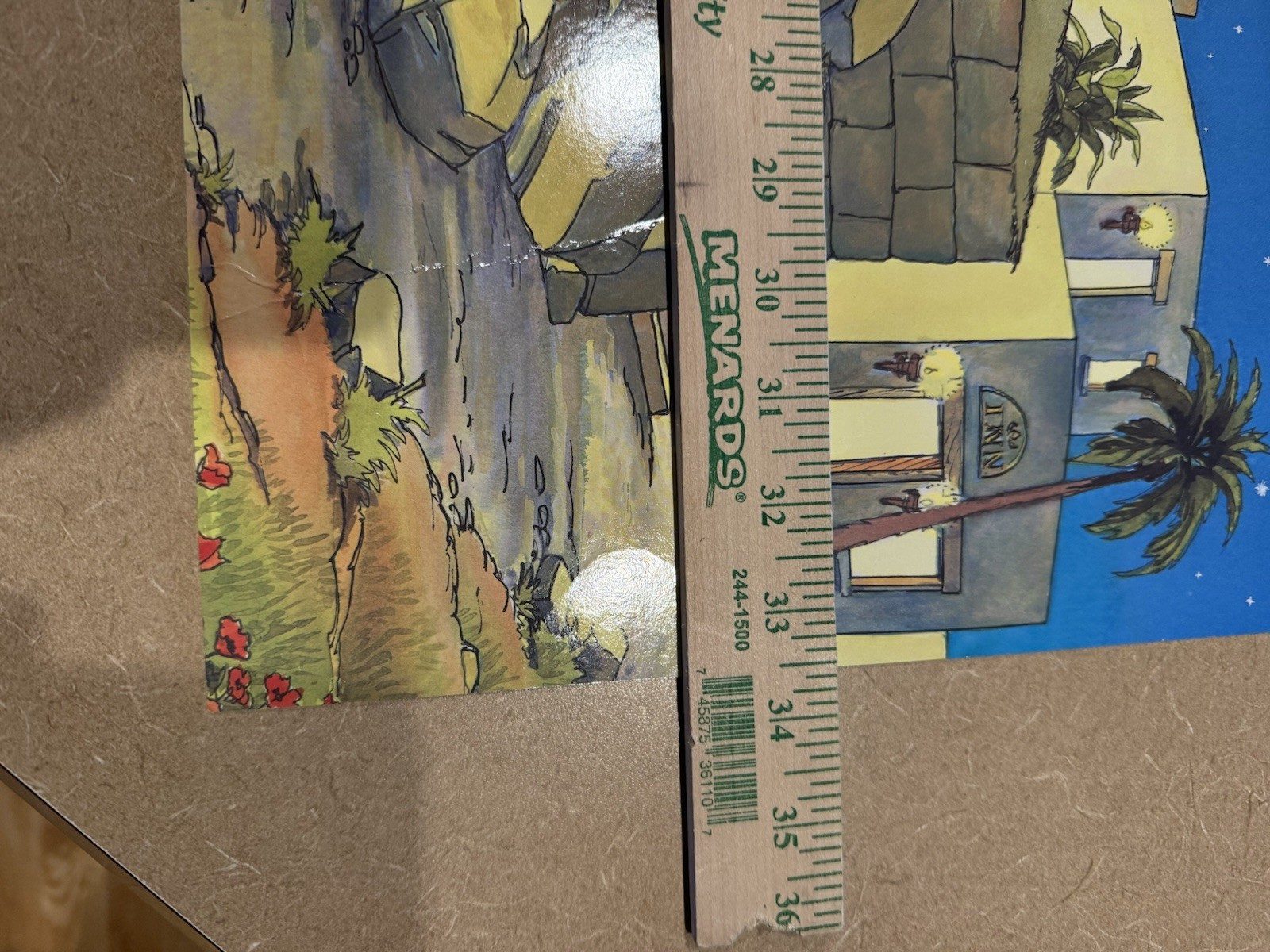 Vintage The Christmas Story Panorama Scene Warner Press 1988 Nativity Backdrop