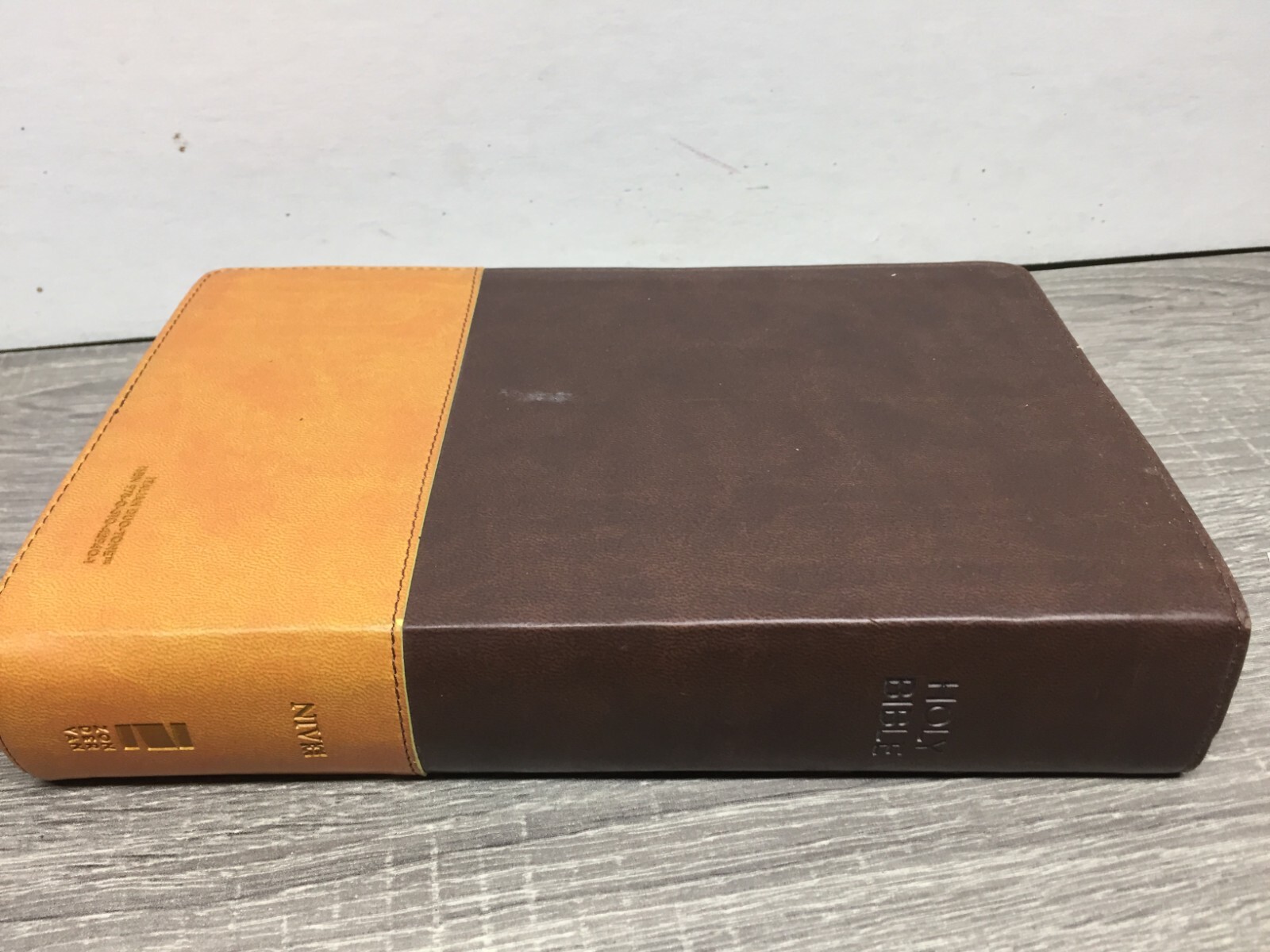 NIV Church Holy Bible, Large Print By Zondervan (2011, Leather) GOOD