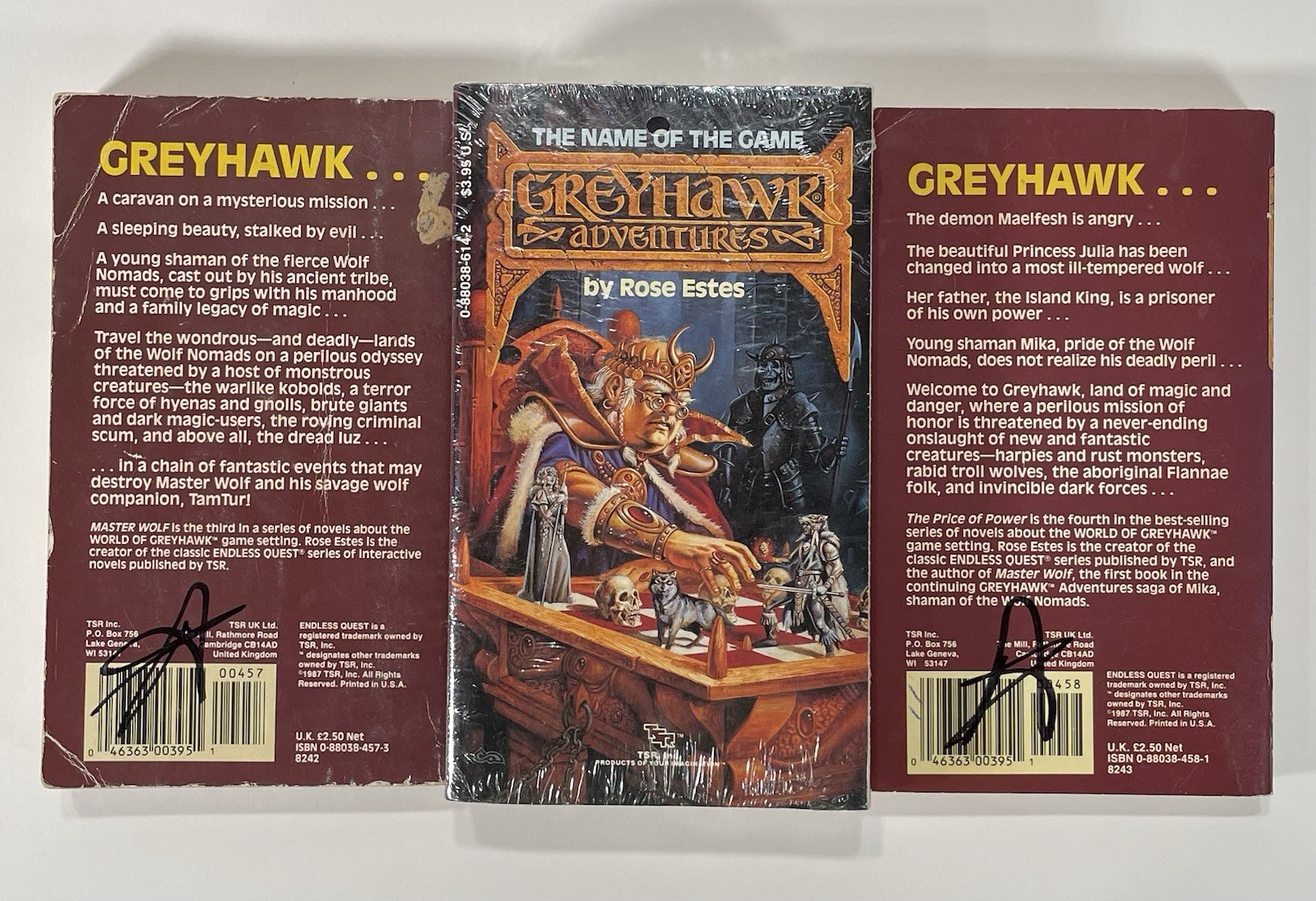 TSR Endless Quest Master Wolf Greyhawk Adventures Rose Estes Book 3-6 Sealed D&D