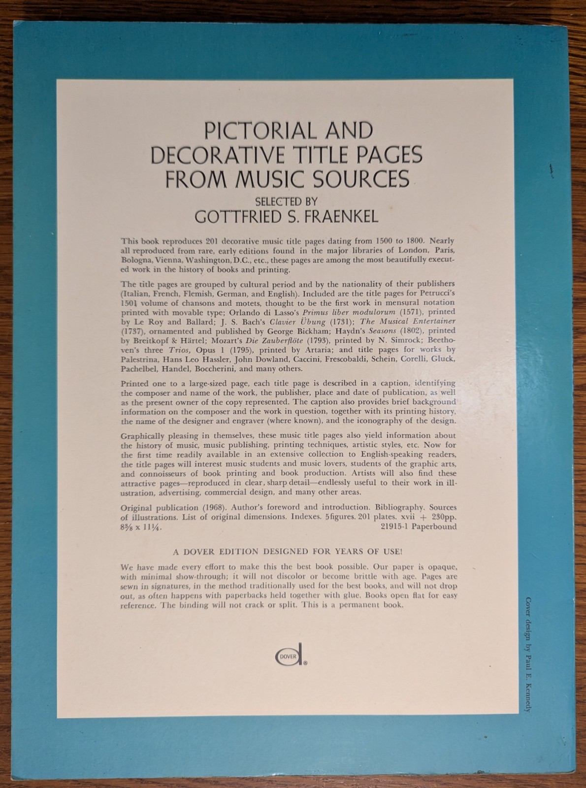 Pictorial and Decorative Title Pages: 201 Examples from 1500-1800 Fraenkel