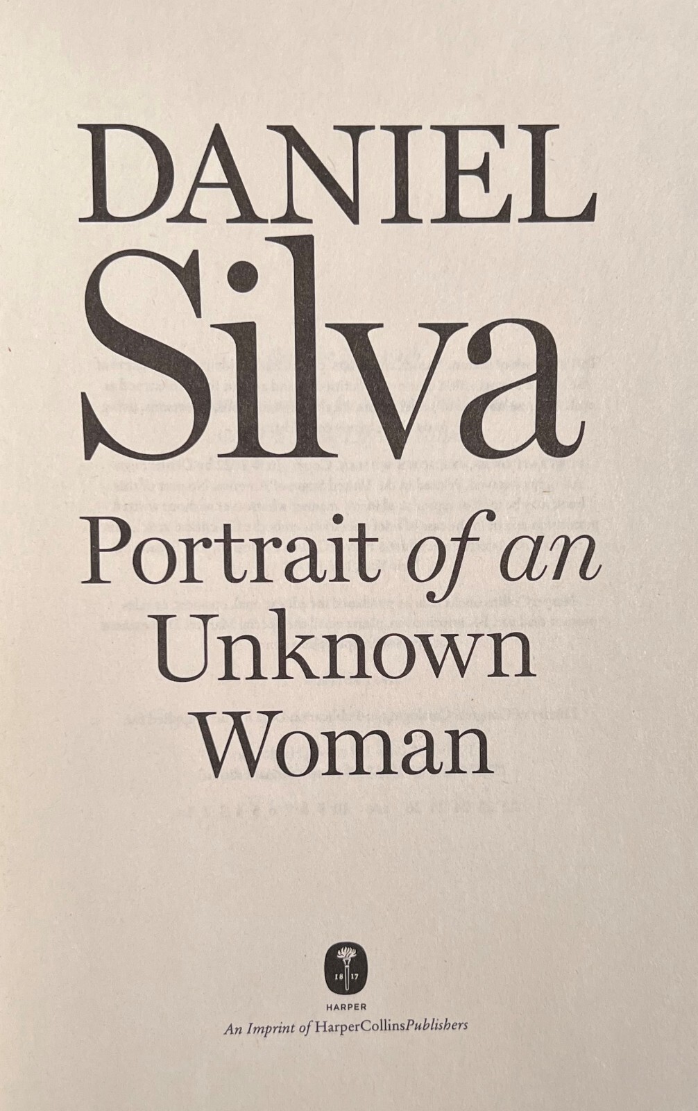 PORTRAIT OF AN UNKNOWN WOMAN by Daniel Silva (2022, Hardcover) 1st/1st