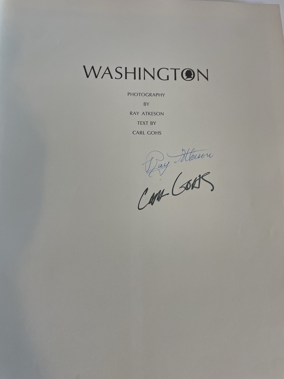 Washington Atkeson Gohs 1969 First Printing HCDJ Signed Both Authors PNW Photo