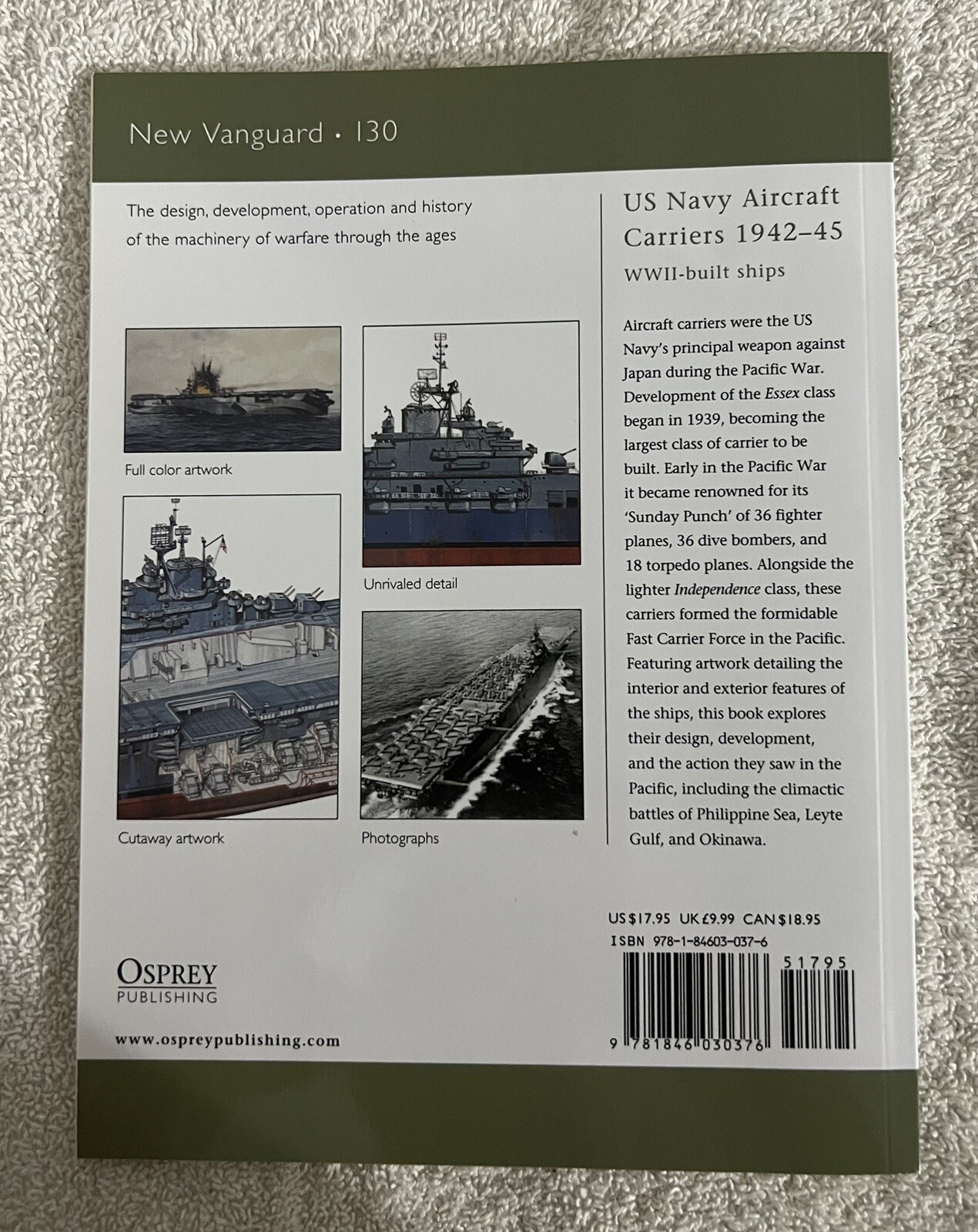 New Vanguard Ser.: US Navy Aircraft Carriers 1942-45 : WWII-Built Ships by Mark