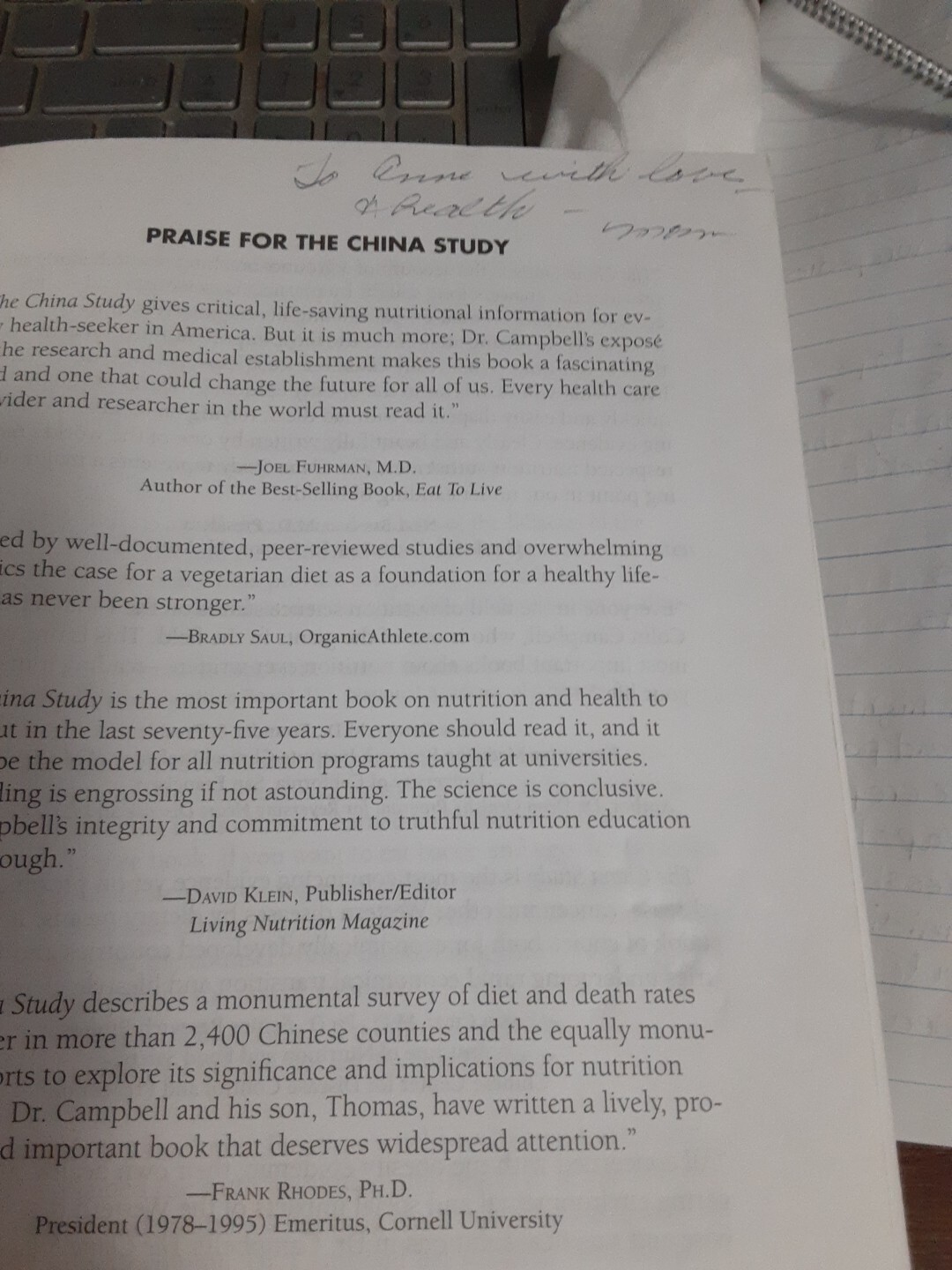 China StudyThe by T. Colin Campbell Ph.D. (2006)