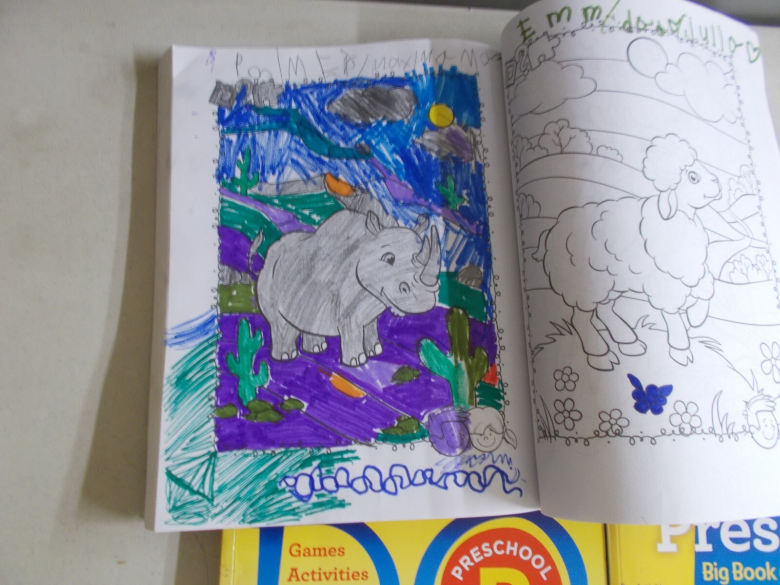 18 PRESCHOOL WORKBOOK KINDERGARTEN EARLY LEARNING SOME PAGES ARE WORKED