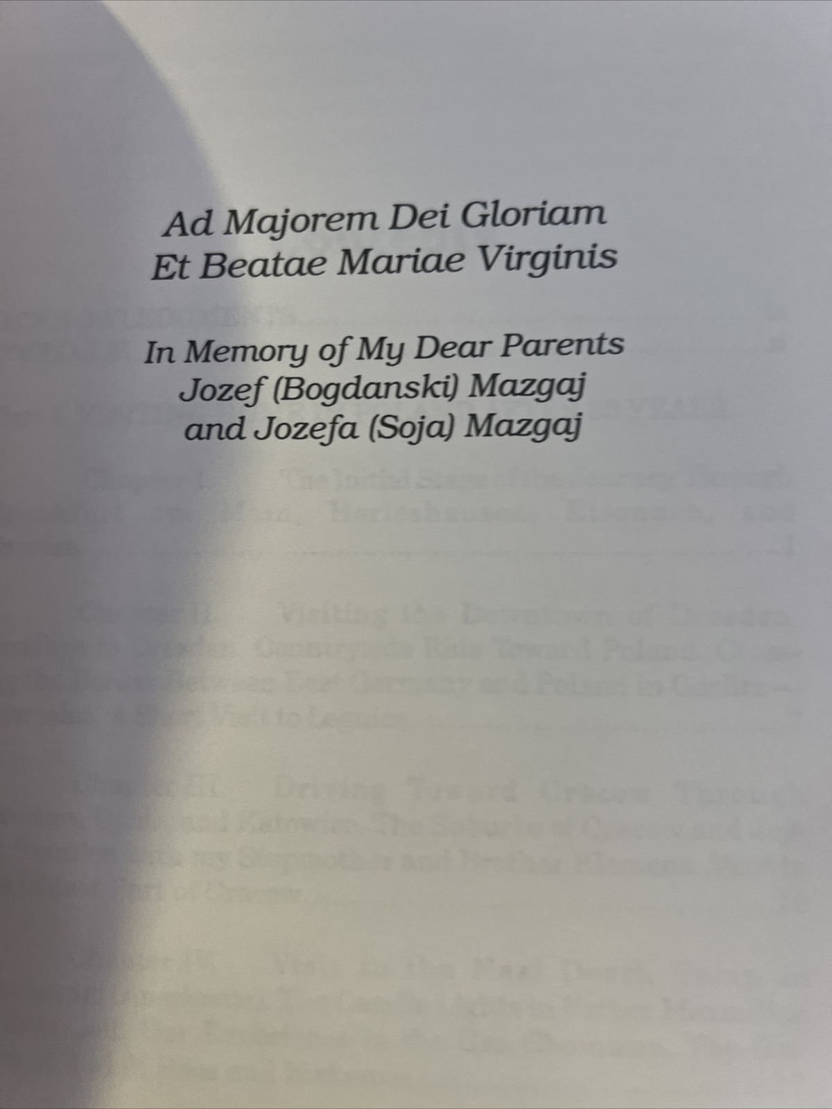 VISITING HOME IN POLAND AFTER 33 YEARS AND WORLD WAR II By Marian S. Mazgaj G7