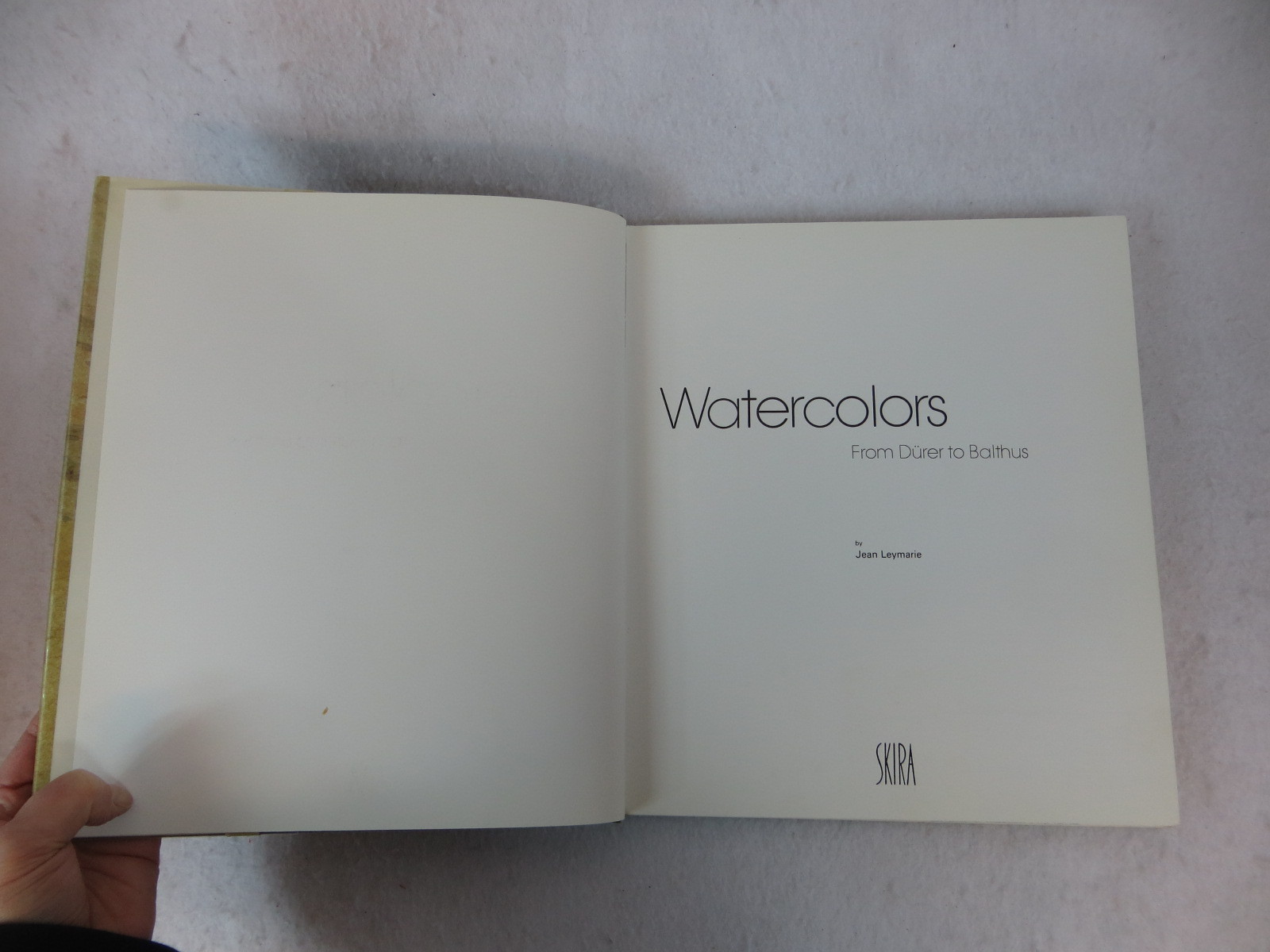 Jean Leymarie WATERCOLORS FROM DURER TO BALTHUS Skira 1984