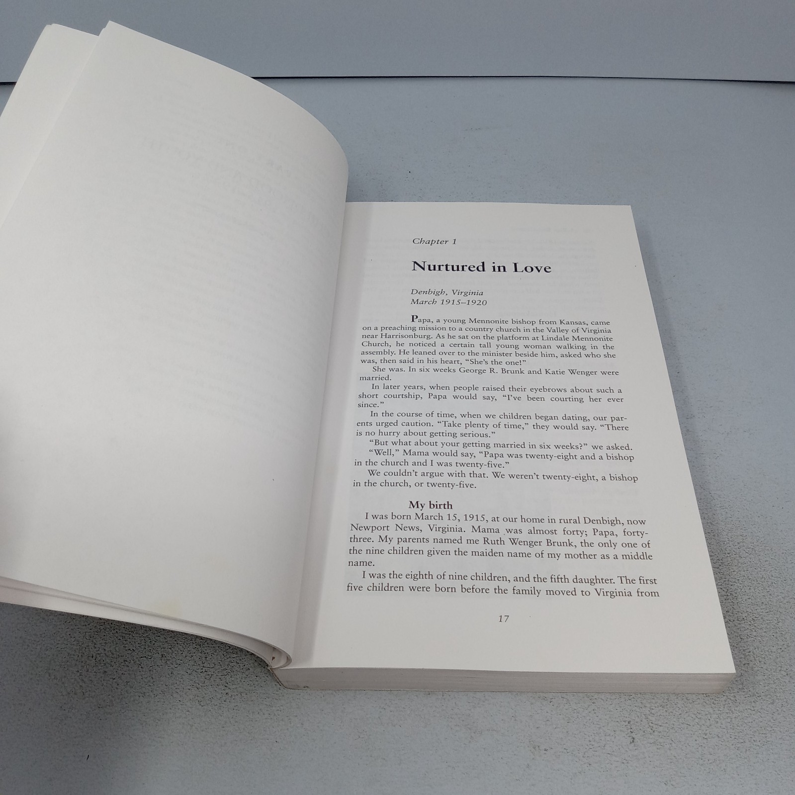 A Way Was Opened: A Memoir 2003 Herald Press Paperback by Ruth Brunk Stoltzfus