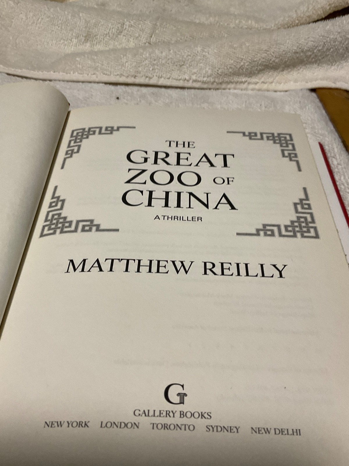 Great Zoo of China by Matthew Reilly (2015, Hardcover)