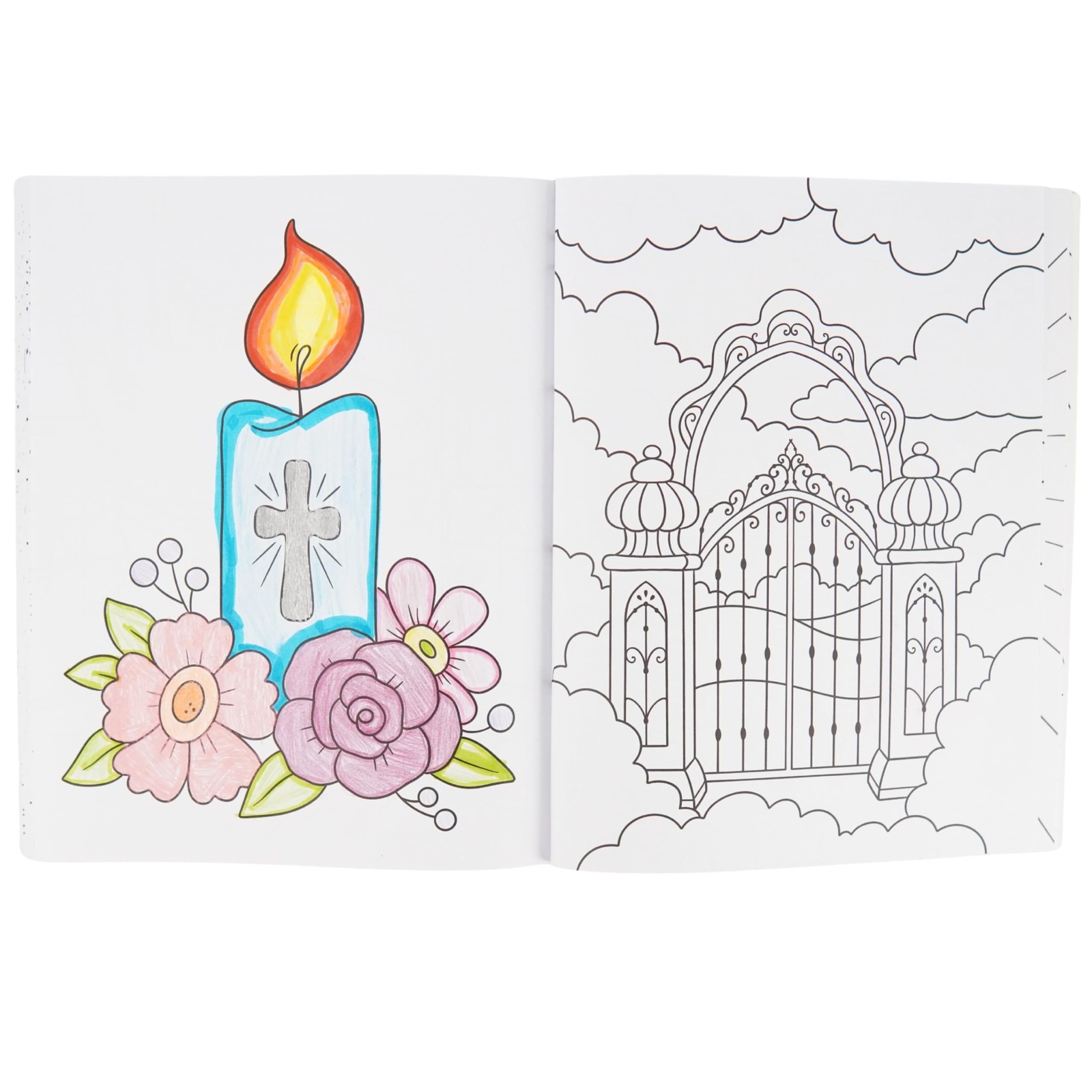 Bible Coloring Book With Stickers (Little Sunbeams) 128 Perforated Pull Out