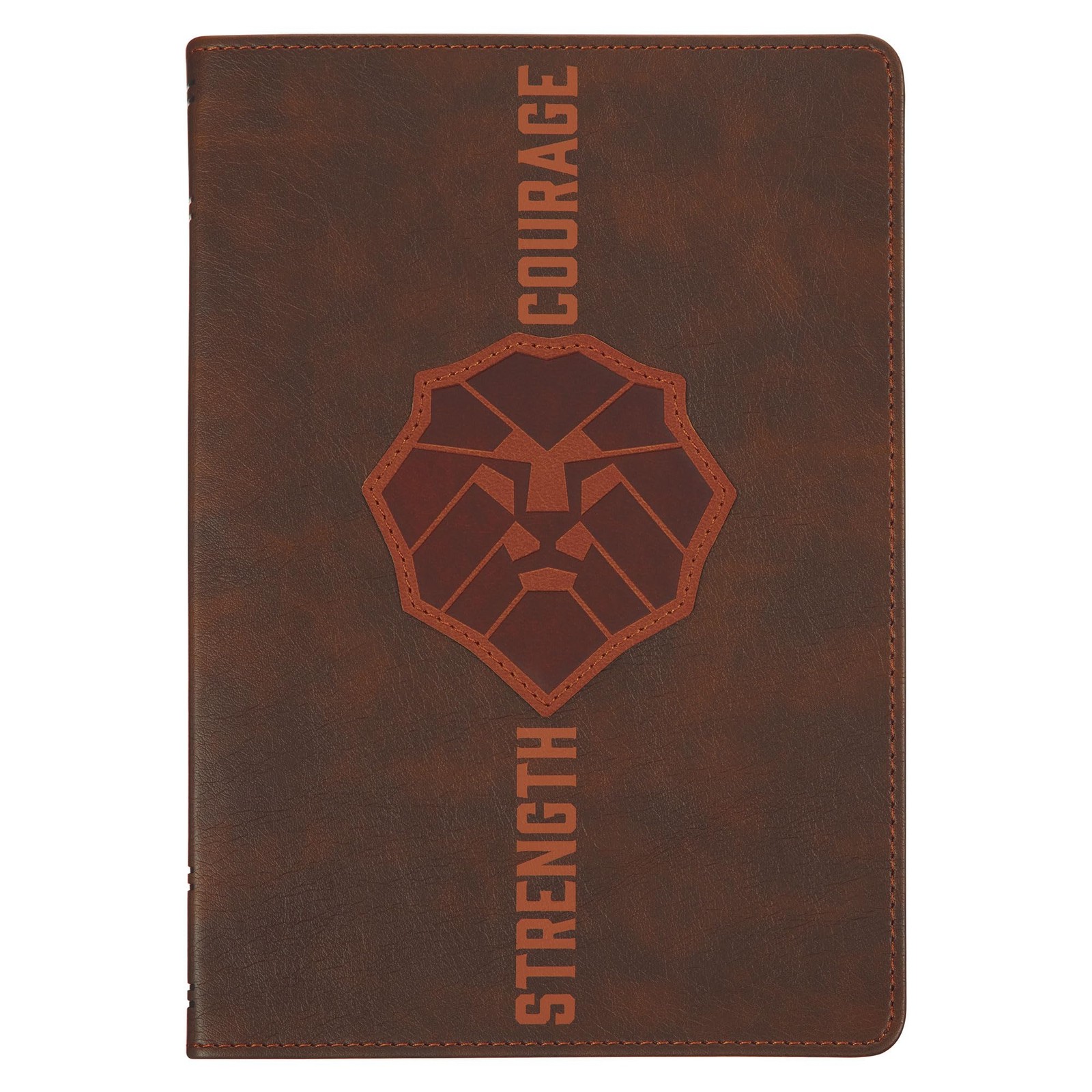 Christian Art Gifts Brown Vegan Leather Journal, Inspirational Men’s