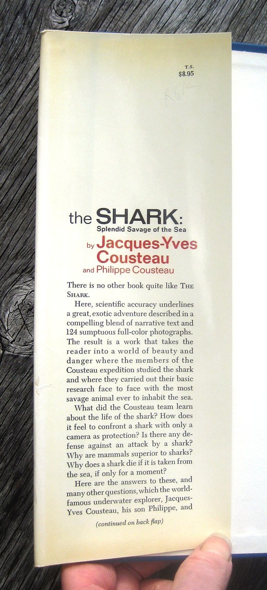 1970 SHARKS Personally Signed by JACQUES COUSTEAU & PHILIPPE COUSTEAU Ocean JAWS