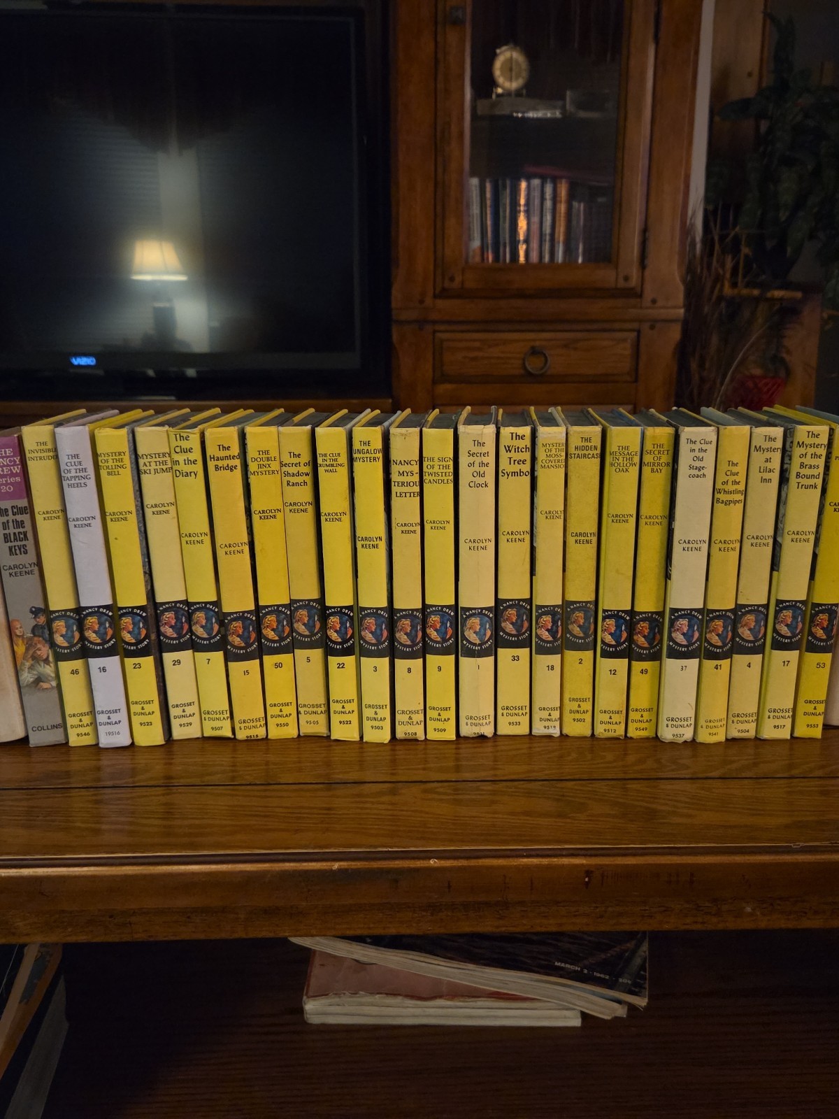 Nancy Drew Yellow Matte Lot Of 24 Vintage HC