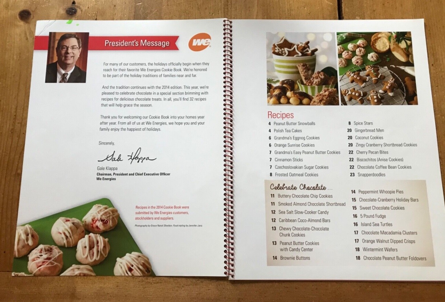 WE Energies Cookie Books 2014 Celebrate Chocolate & 2015 Holidays Across America