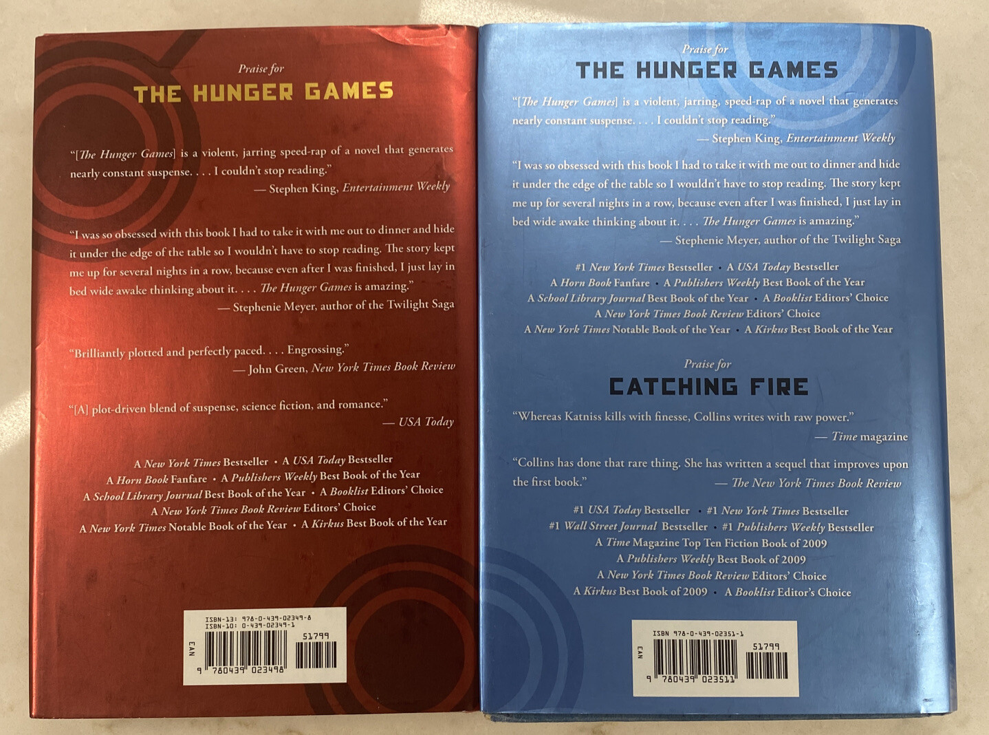 Lot Of 2 Hunger Games Hardcover Books Suzanne Collins, Mockingjay, Catching Fire