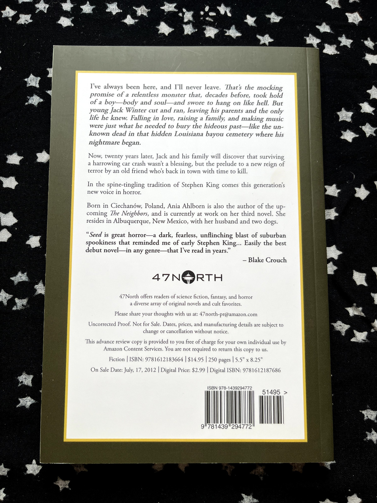 SIGNED ARC – SEED by ANIA AHLBORN (Advance Reading Copy/Uncorrected Proof)