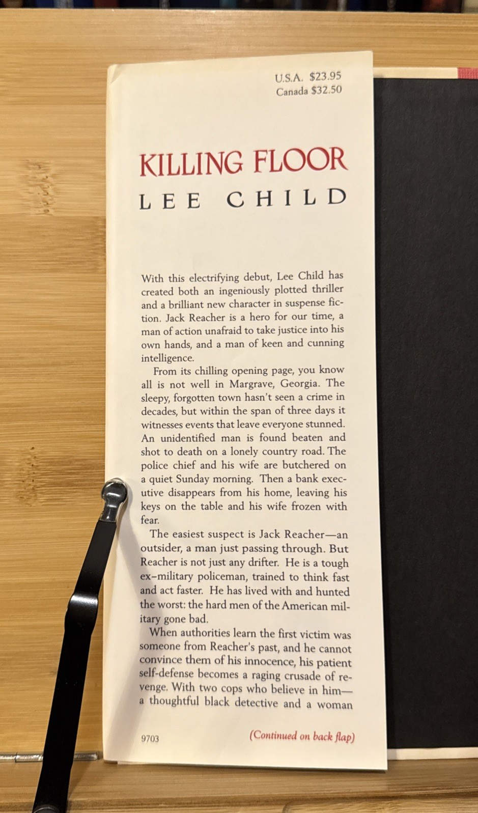 Killing Floor by Lee Child (1997, Hardcover) First Edition/1st Print, VG, $23.95