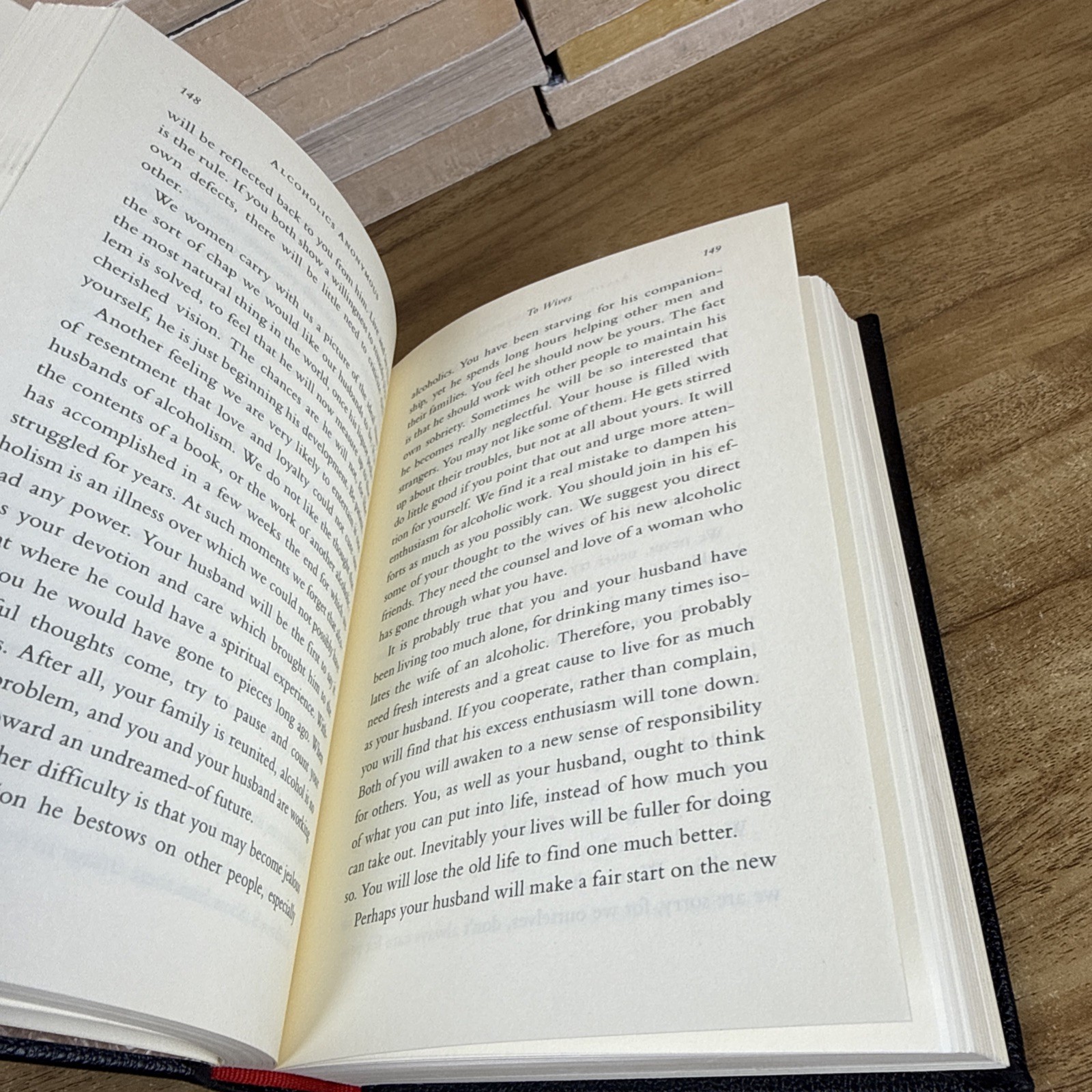 ALCOHOLICS ANONYMOUS 75th Anniversary Deluxe Vegan Leather Bound Bill Wilson New