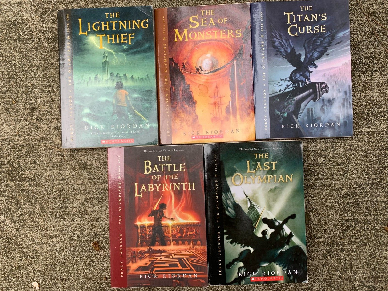 Percy Jackson and the Olympians Series Set 1-5 Rick Riordan 1 2 3 4 5 PB lot