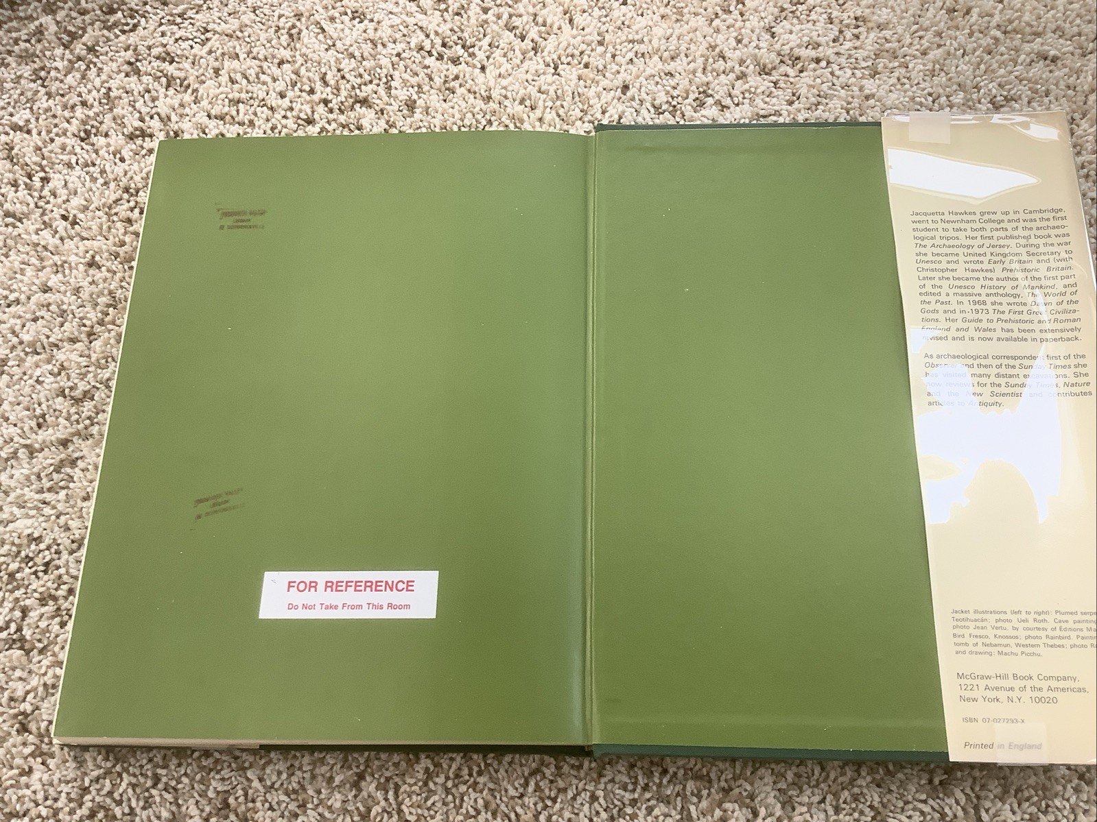 Atlas of Ancient Archaeology Hardcover Jacquetta Hopkins Hawkes