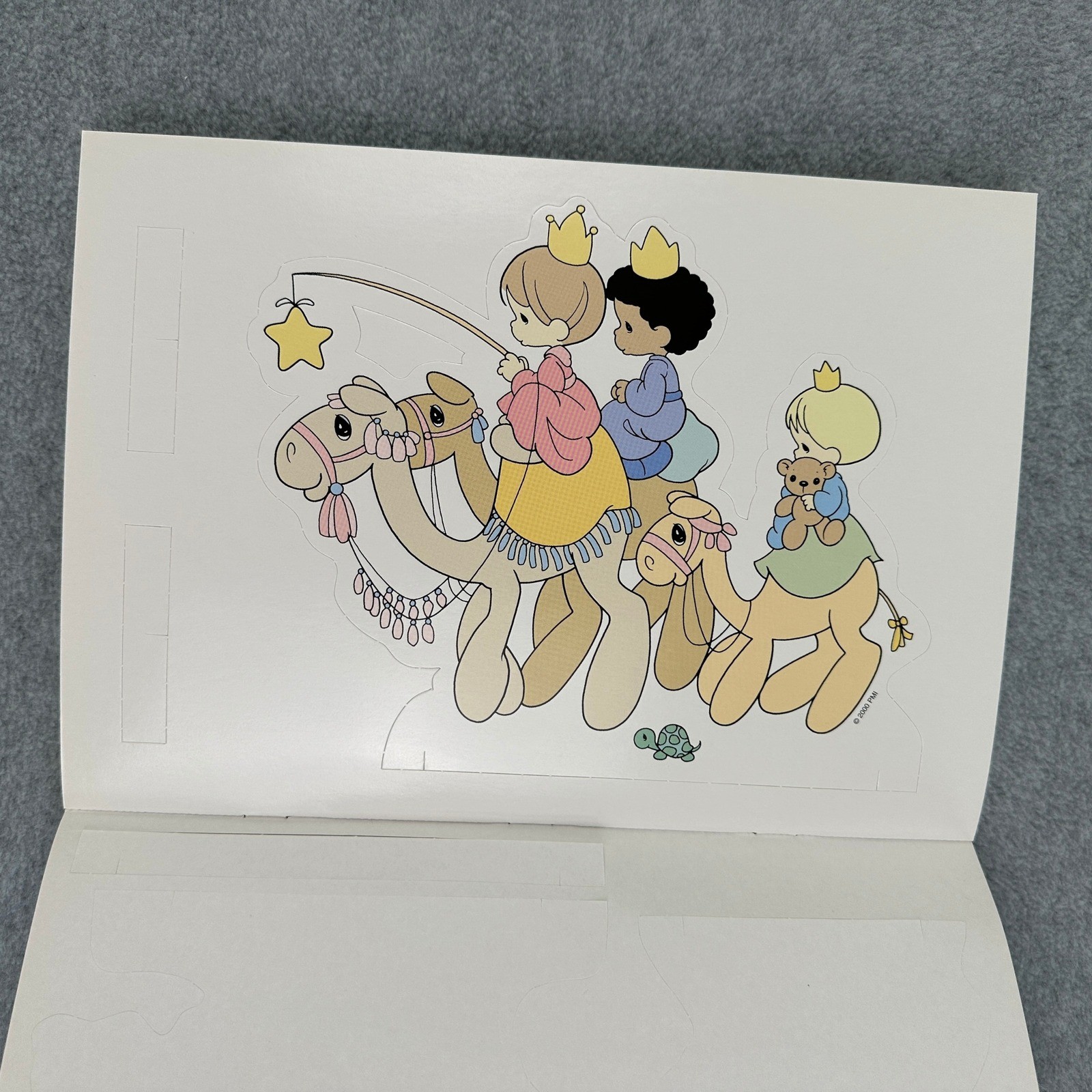 Vintage Precious Moments Book Kids Christmas Miracle Nativity Press-Out Figures