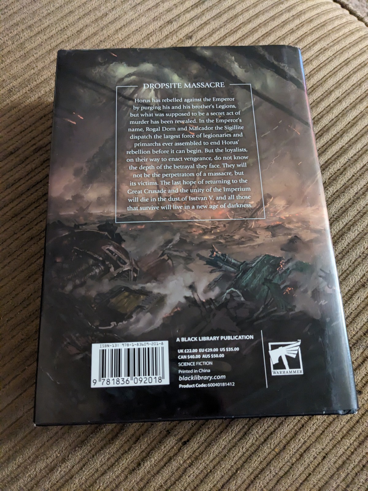 Warhammer 30k The Horus Heresy Dropsite Massacre by John French Hardback Edition