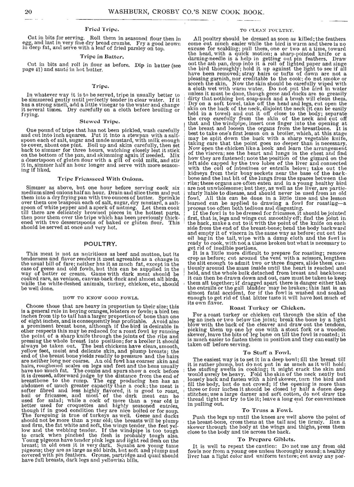 Washburn Crosby CO. New Cook Book “1894” 74 Pages