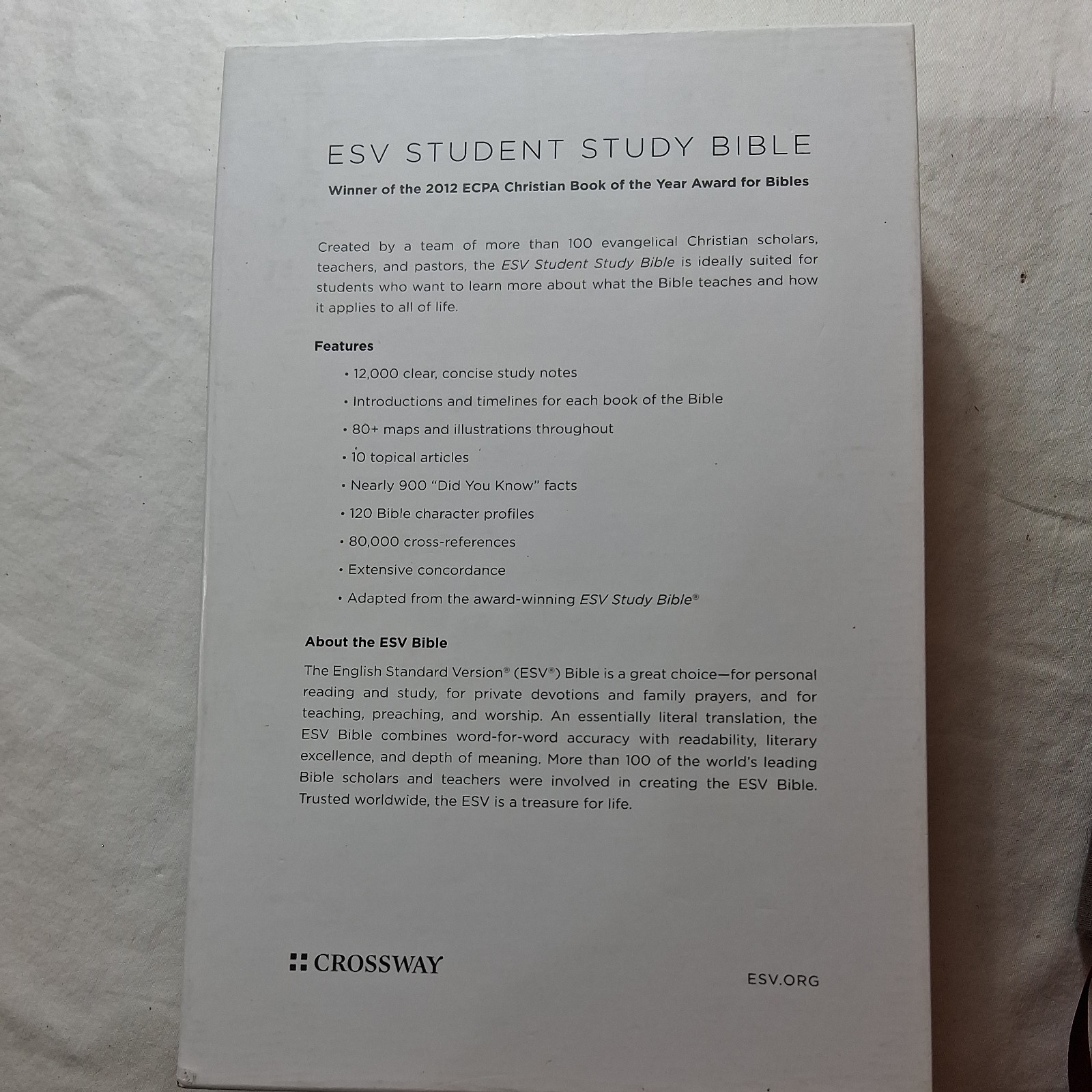 ESV Student Study Bible (Hardcover, Flowers Design) by Crossway, BOOK IS SIGNED