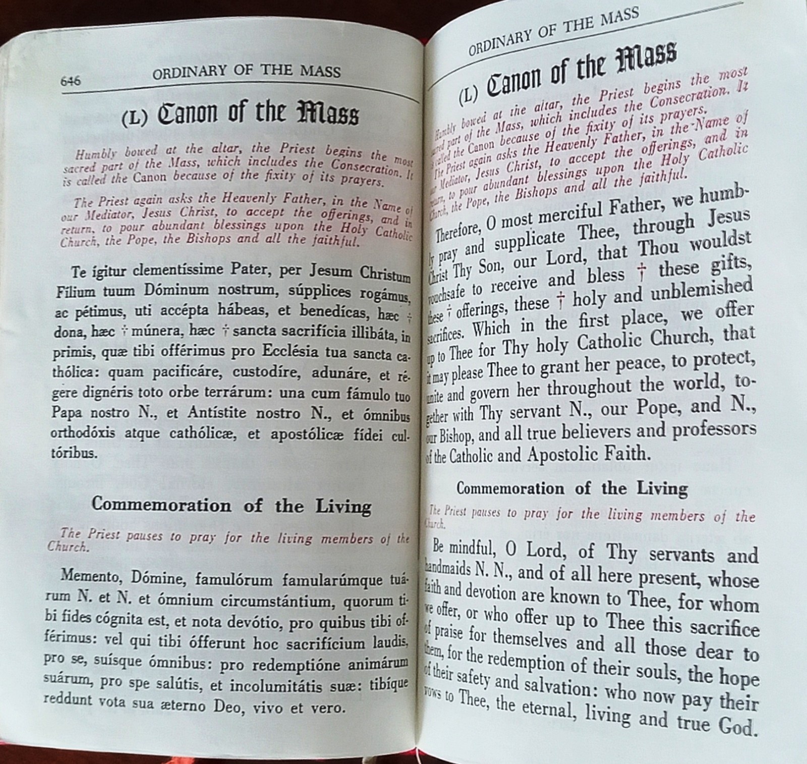 ANTIQUE CATHOLIC LATIN ENGLISH MISSAL; FINE BINDING; TLM BRIGHT GILT; CA.. 1960