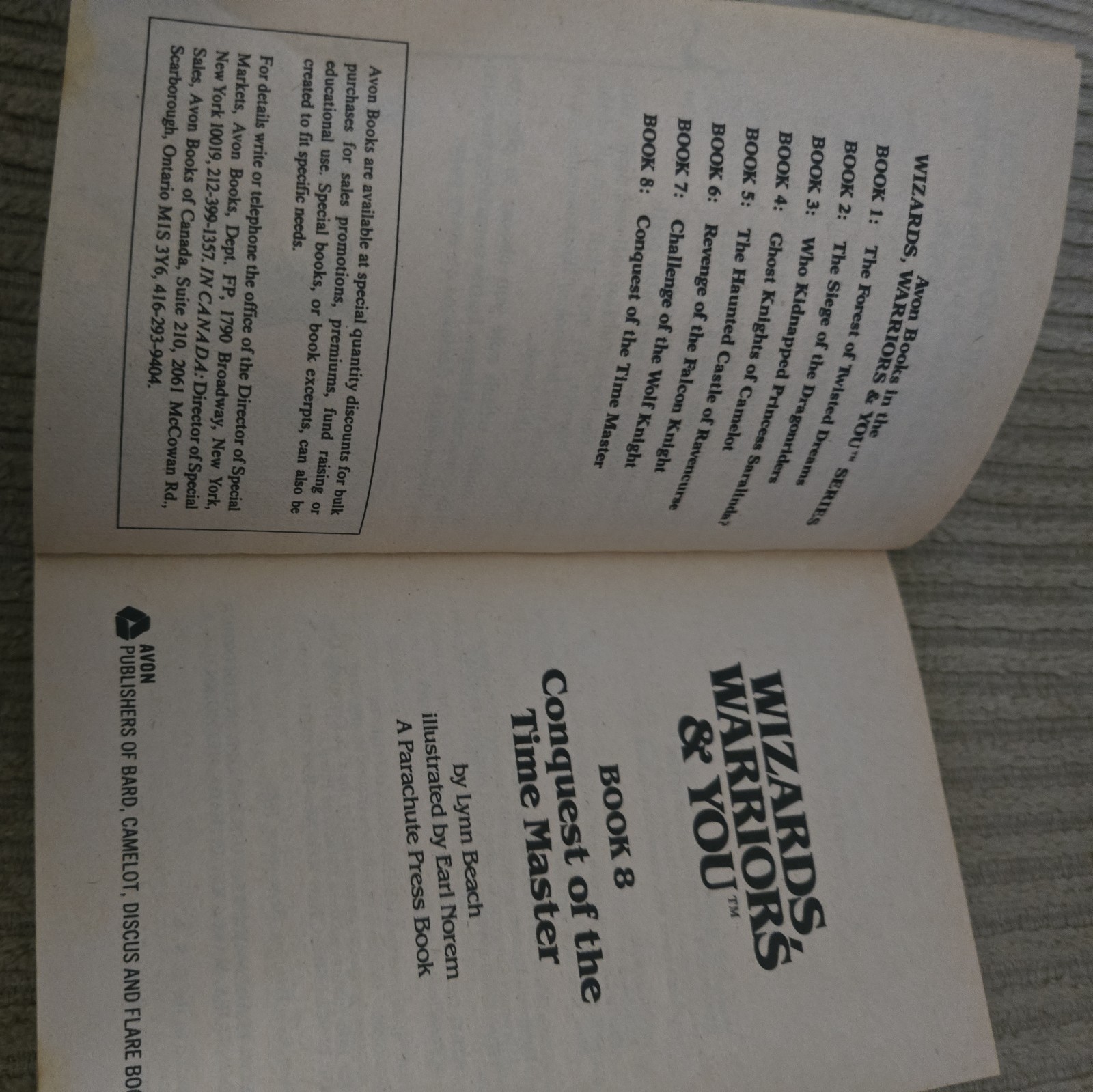 Wizards Warriors & You Book #8 Conquest of the Time Master (+20 adventures)