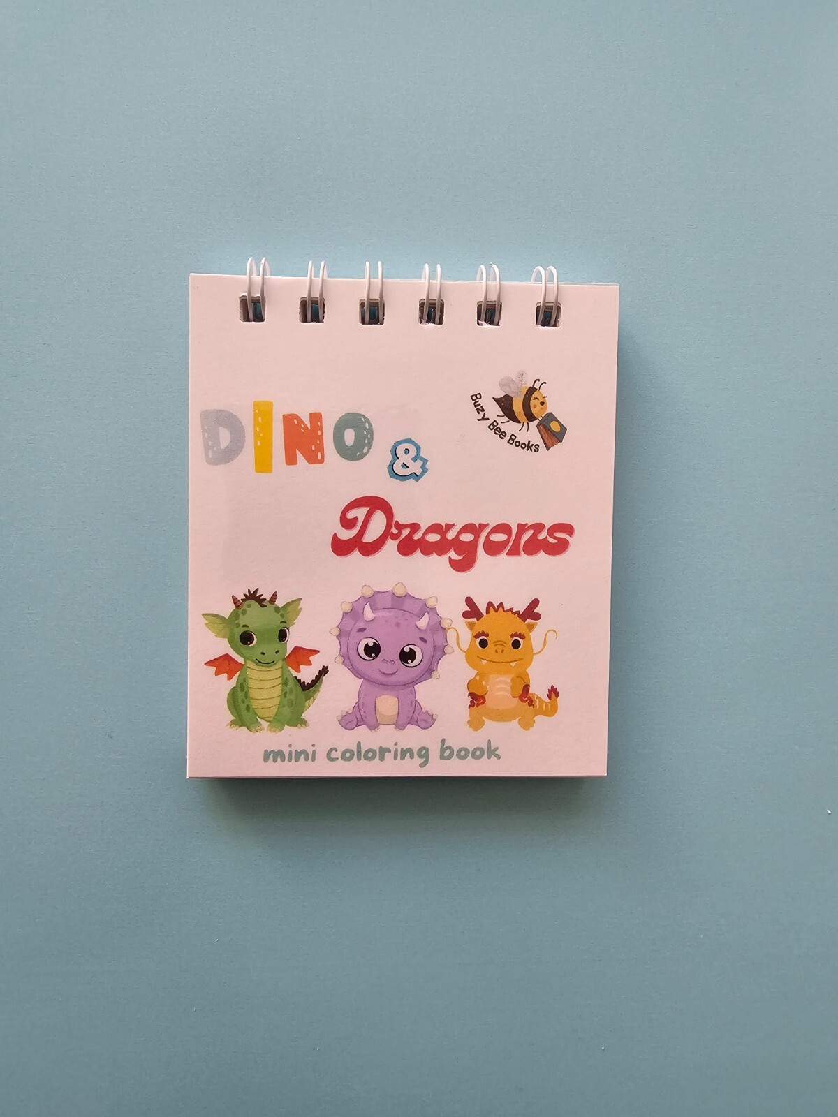 Dino and Dragons Mini Coloring Book for kids and Adults. Mini Coloring Books