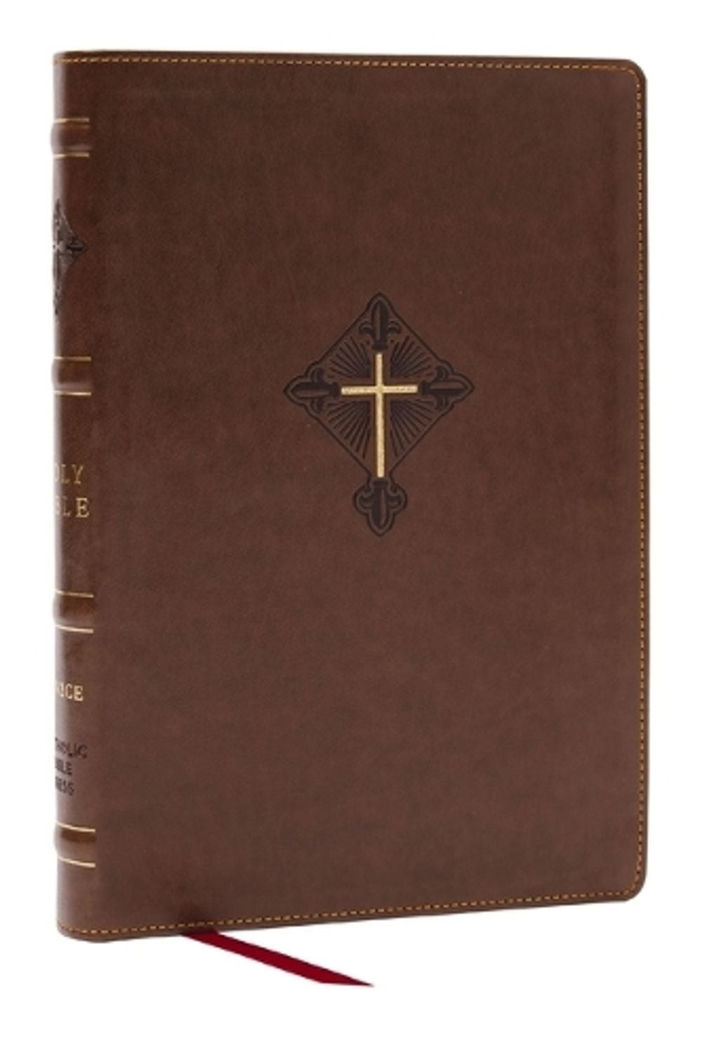 RSV2CE, Thinline Large Print Catholic Bible, Brown Leathersoft, Comfort Print by