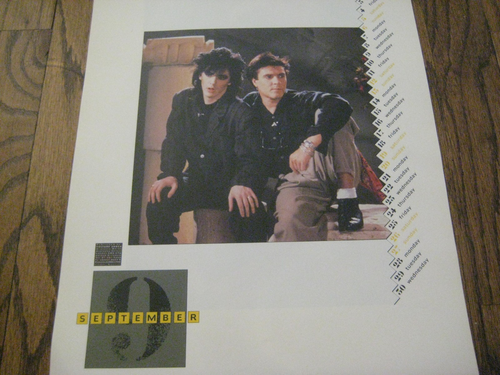 Duran Duran 1987 Calendar