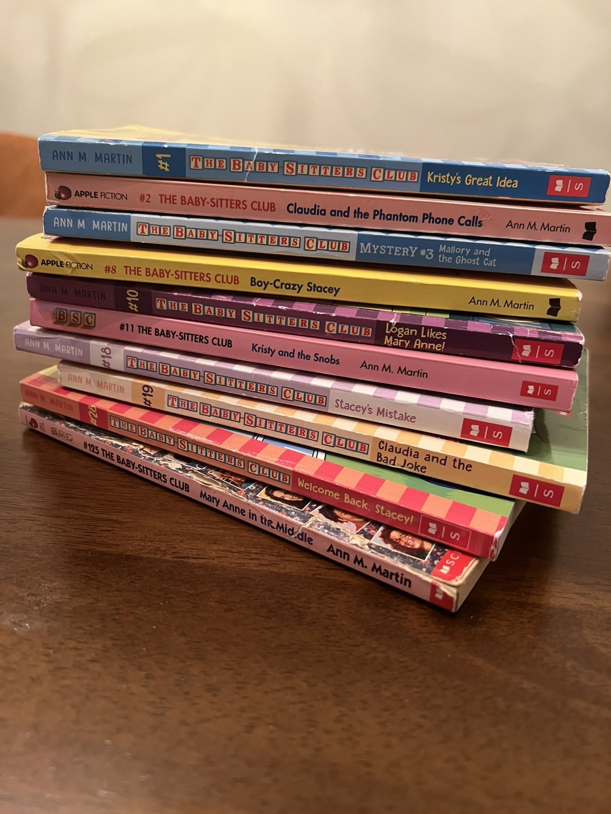 Baby-Sitters Club PB Lot of 10 Books Ann M Martin #1,2,3,8,10,11,18,19,28,125