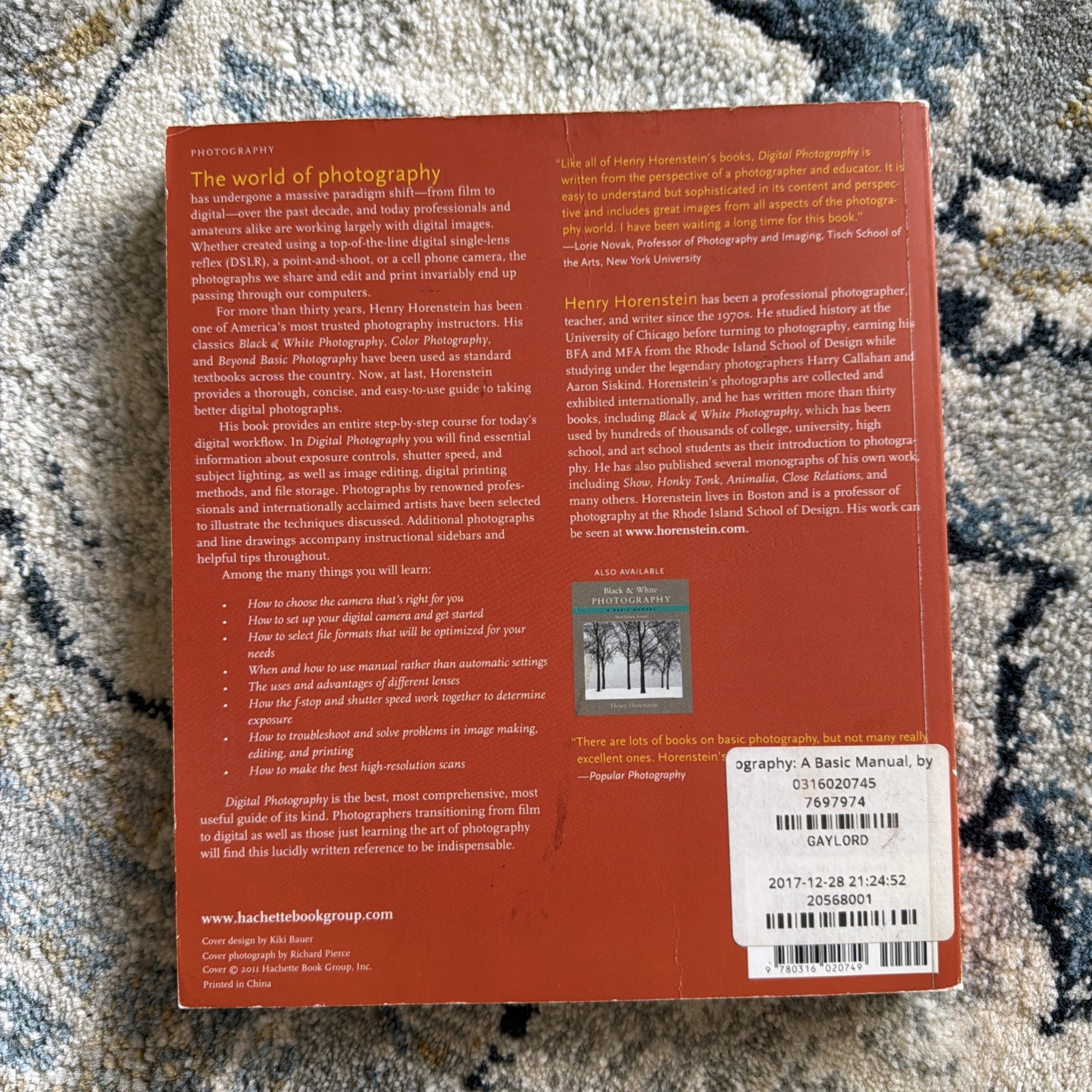 Digital Photography : A Basic Manual by Henry Horenstein (2011)