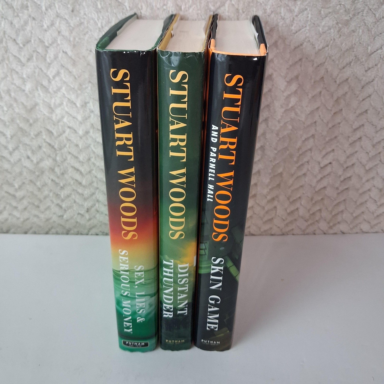Sex Lies & Serious Money Distant Thunder Skin Game Stuart Woods Black HC Lot 3
