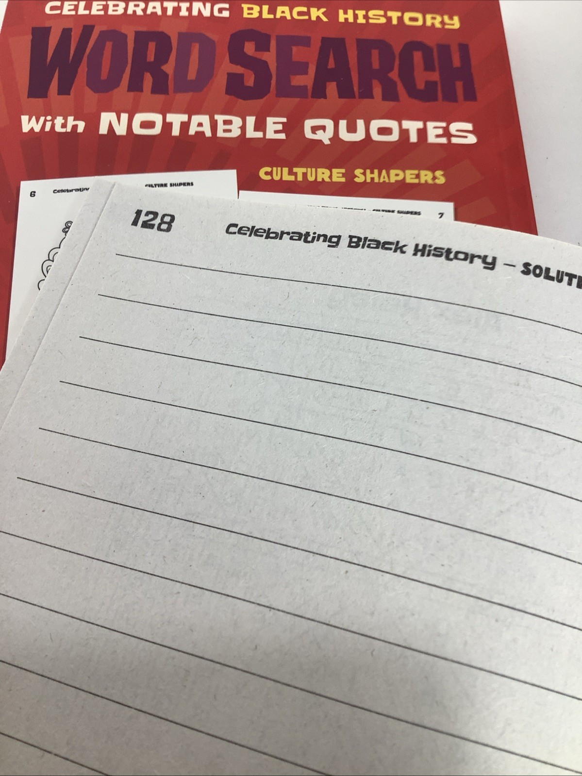 Set Of 2~Black History culture Shapers Word-Search~NEW