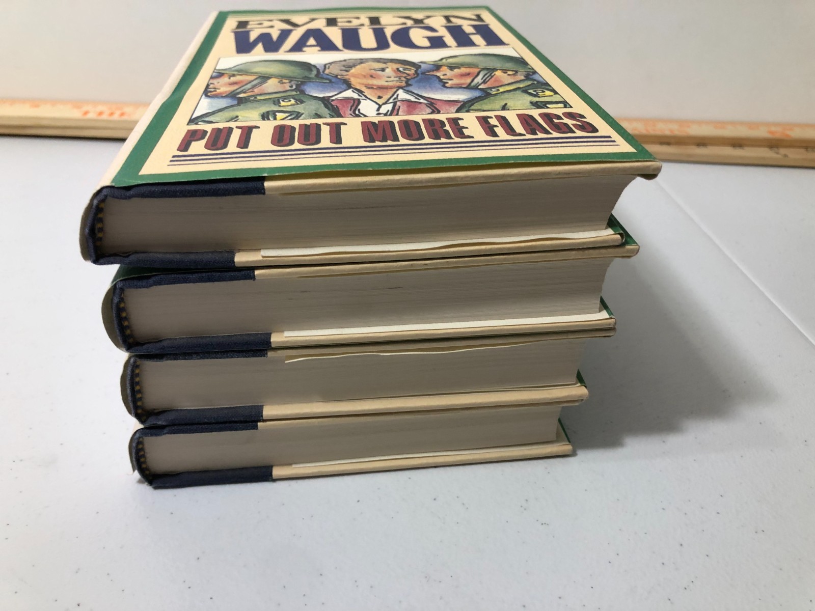 Lot 4 Evelyn Waugh Books VTG 1979 HC/DJ Scoop Brideshead Vile Bodies More Flags