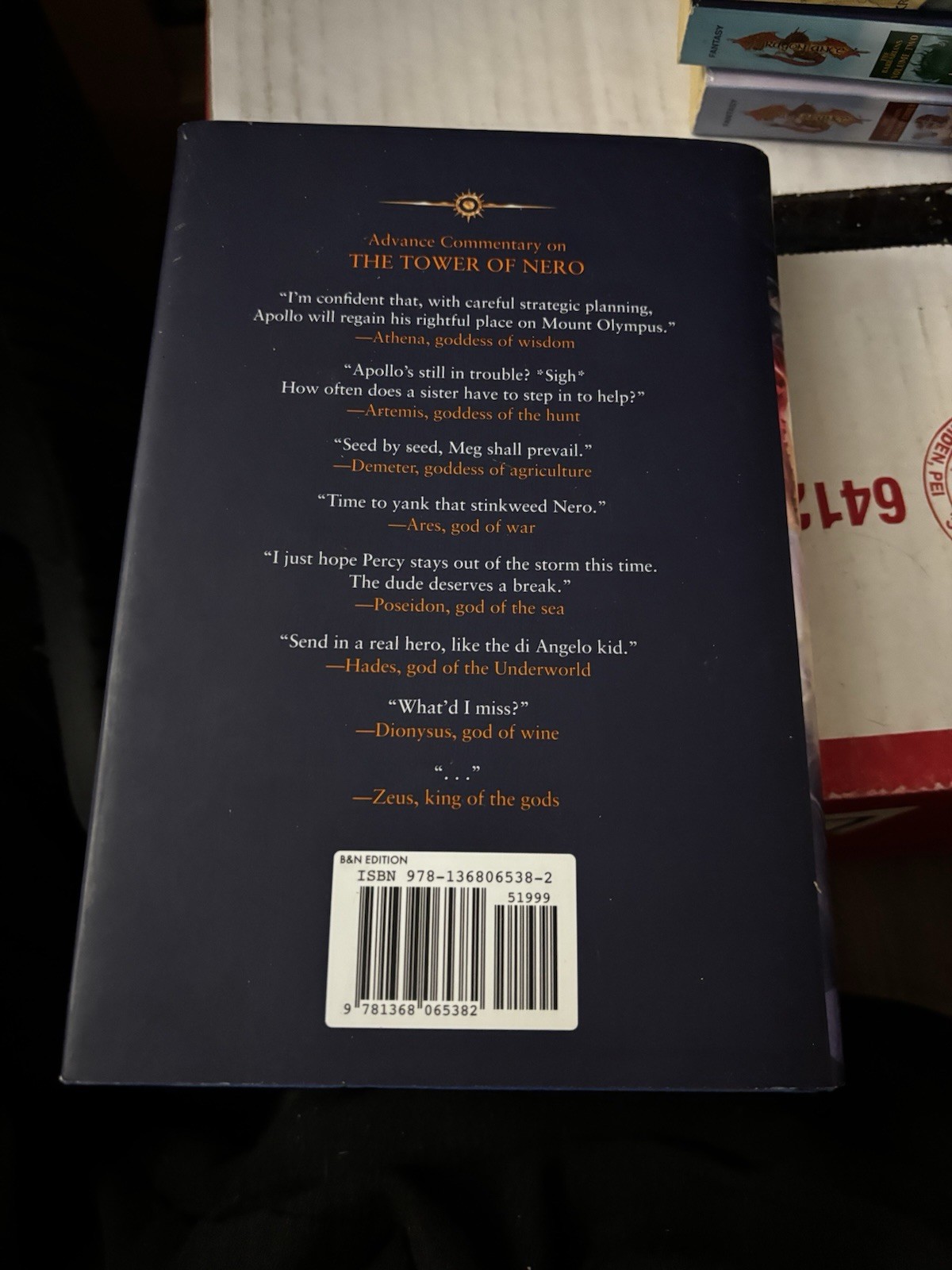 Rick Riordan Trials of Apollo Book 5: The Tower of Nero Hardcover B&N Excl