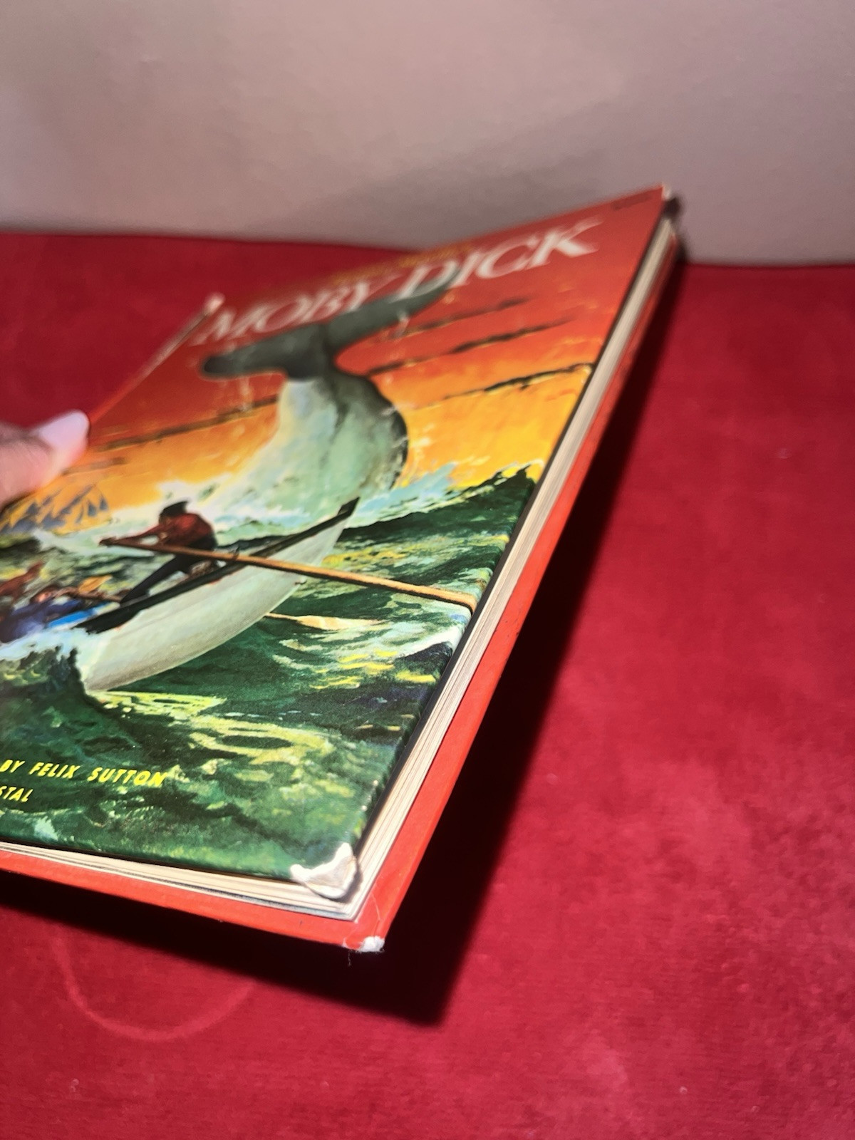 Herman Melville’s MOBY DICK 1956 Grosset & Dunlap Hardcover Illustrated🌟Rare