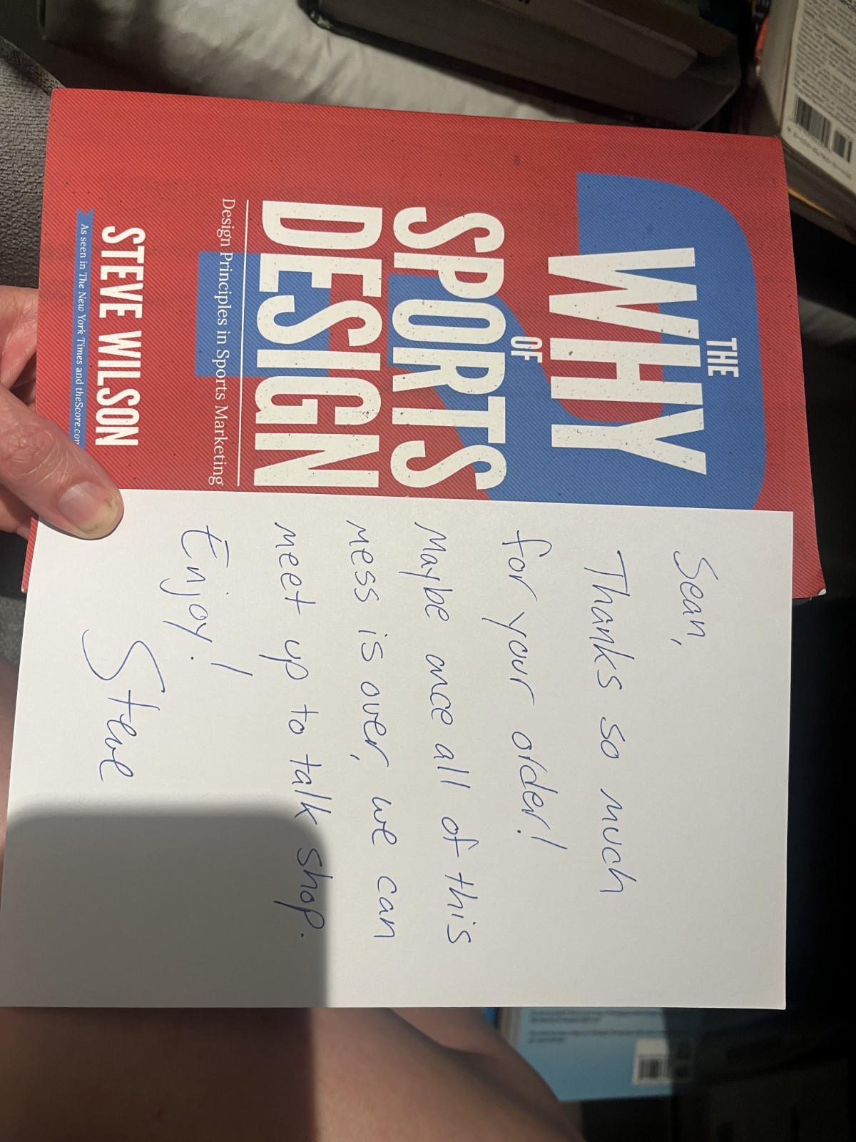 SIGNED NOTE Incld – Why of Sports Design : Design Principles… by Steve Wilson